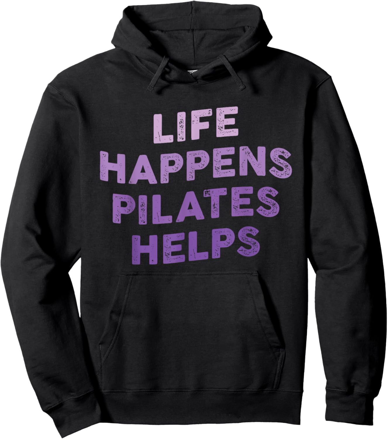 Life Happens Pilates Helps Funny Pilates Sayings Contrology Hoodie - Hoodie | Black