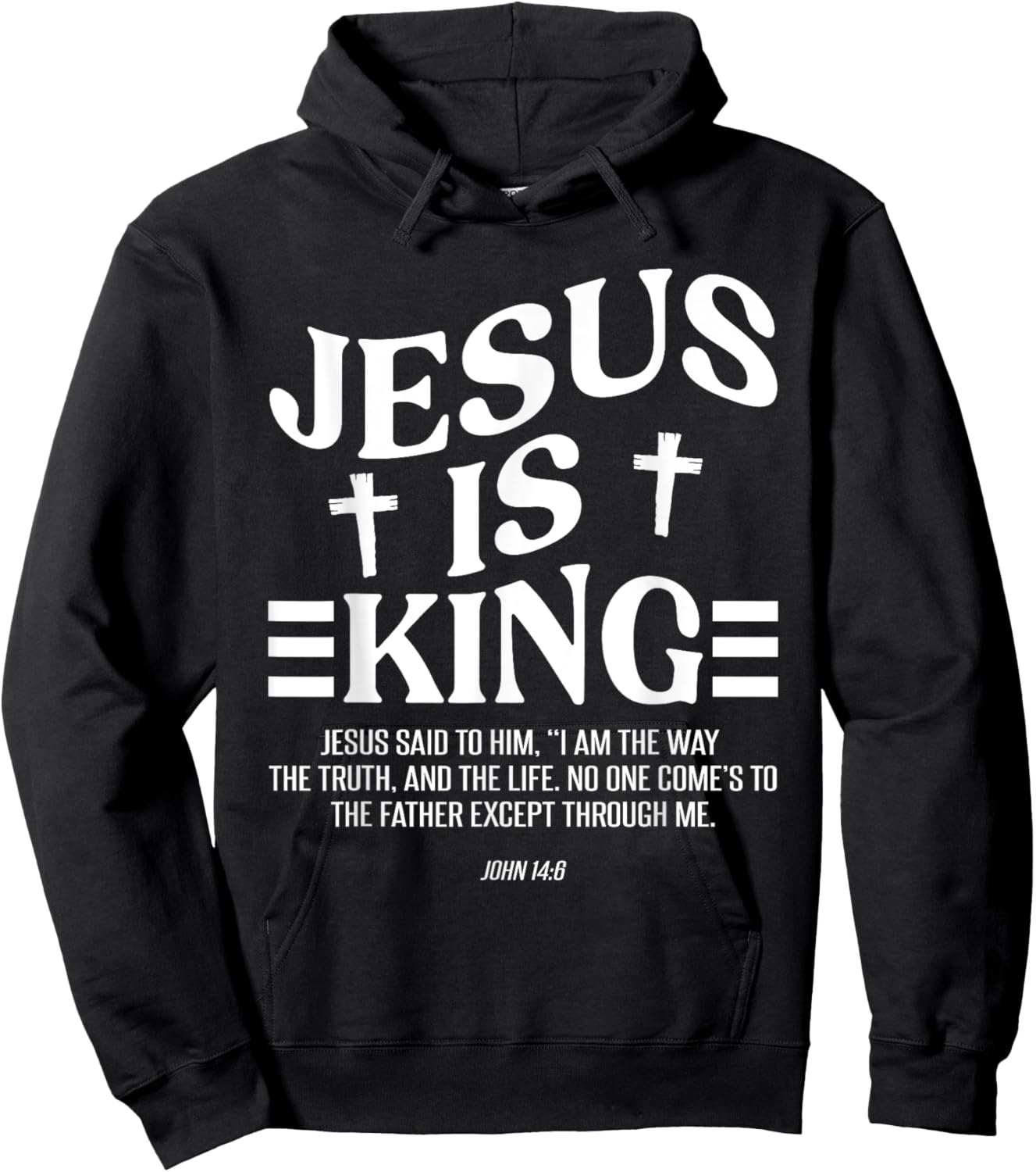 Christian Lovers Jesus Is King Jesus Faith Jesus Is King Hoodie - Hoodie | Black