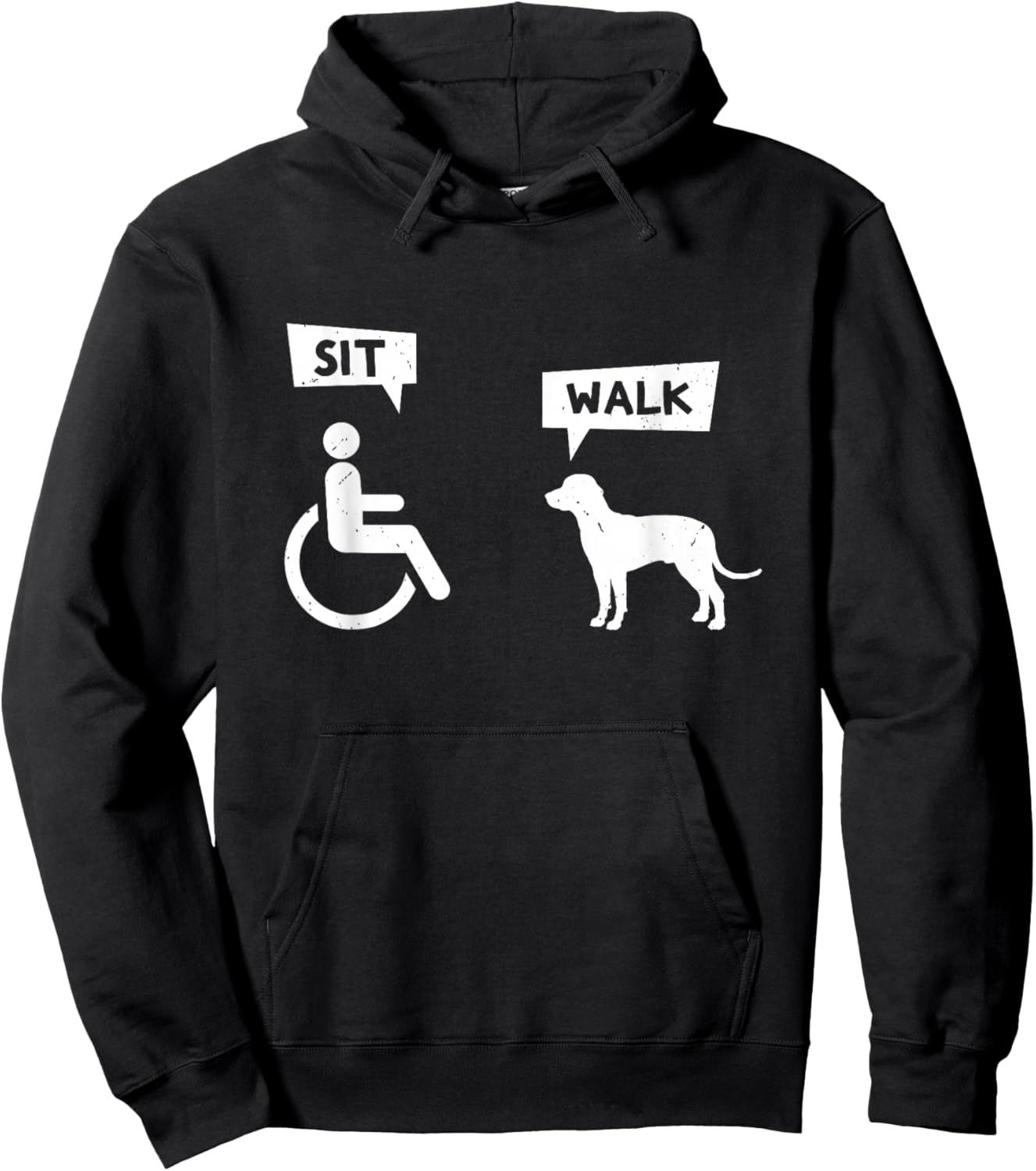 Dog Pet Lover Funny Sit Walk Wheelchair User For Dogs Owner Men Women Hoodie - Hoodie | Black