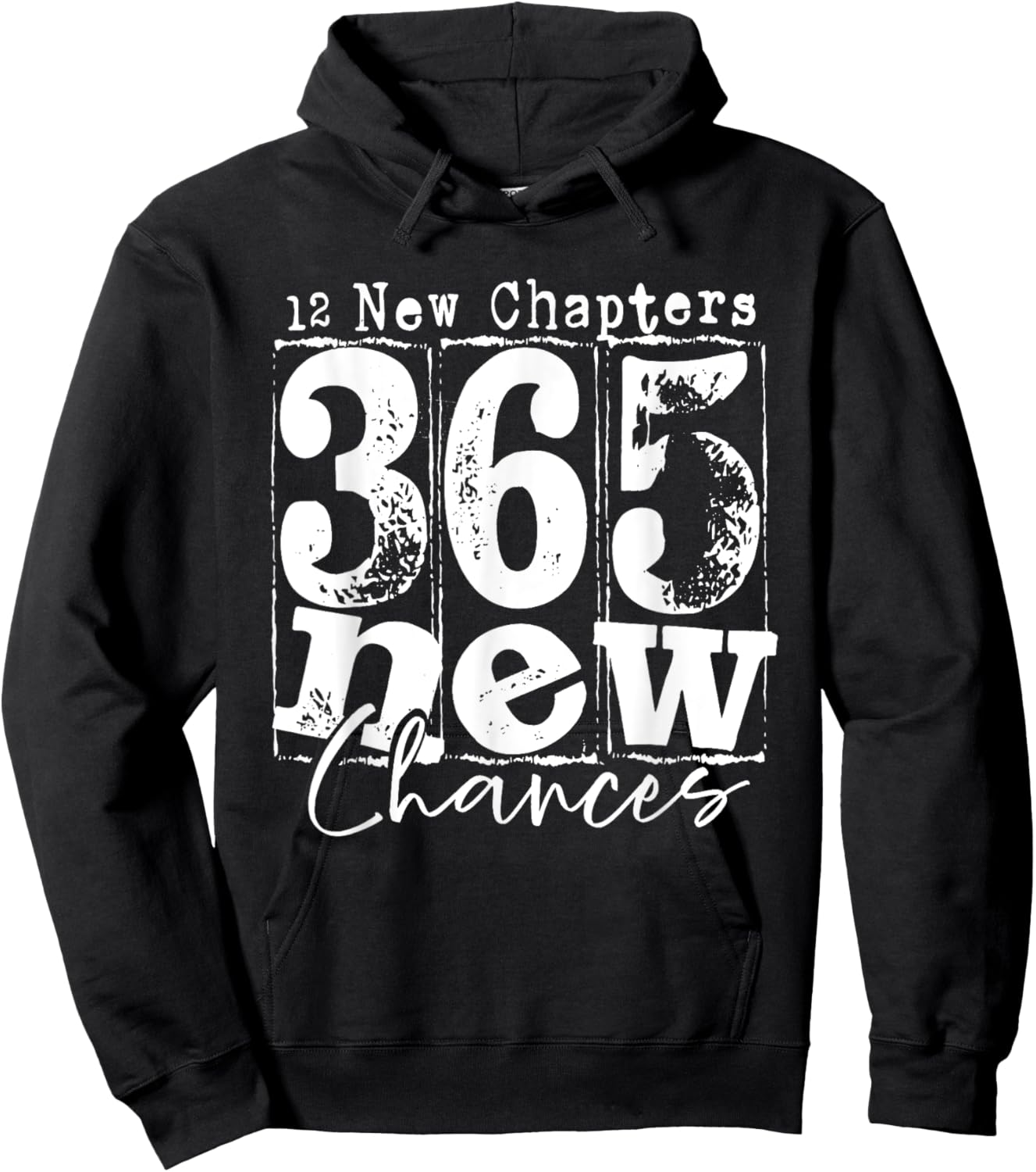 12 New Chapters 365 New Chances Happy New Year Party 2025 Hoodie - Hoodie | Black
