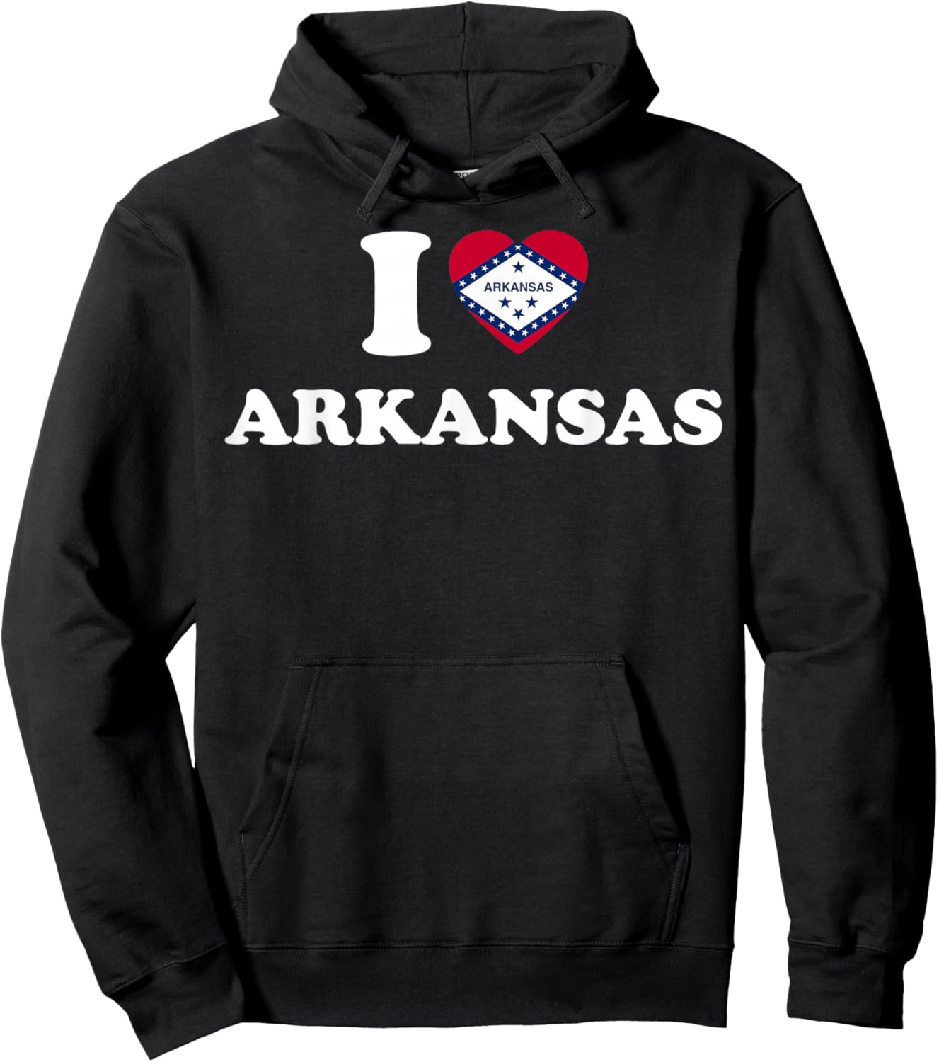 I Love Arkansas Shirt I Heart Arkansas Flag Hoodie - Hoodie | Black