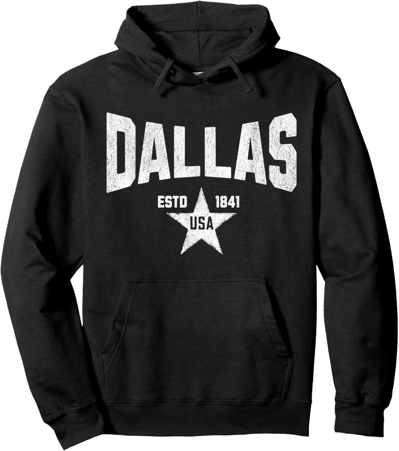 Camo Souvenir USA Star Dallas Texas Hoodie - Hoodie | Black