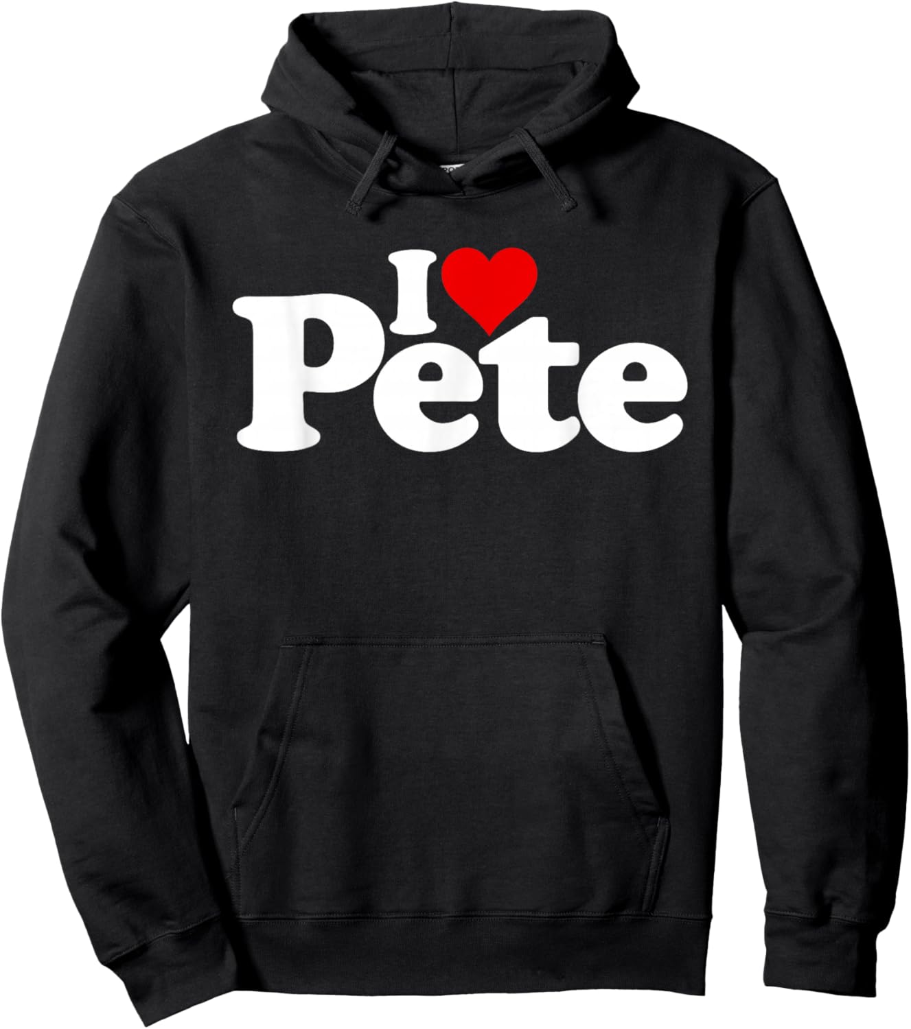 I Love Heart Pete Peter Name on a Hoodie - Hoodie | Black