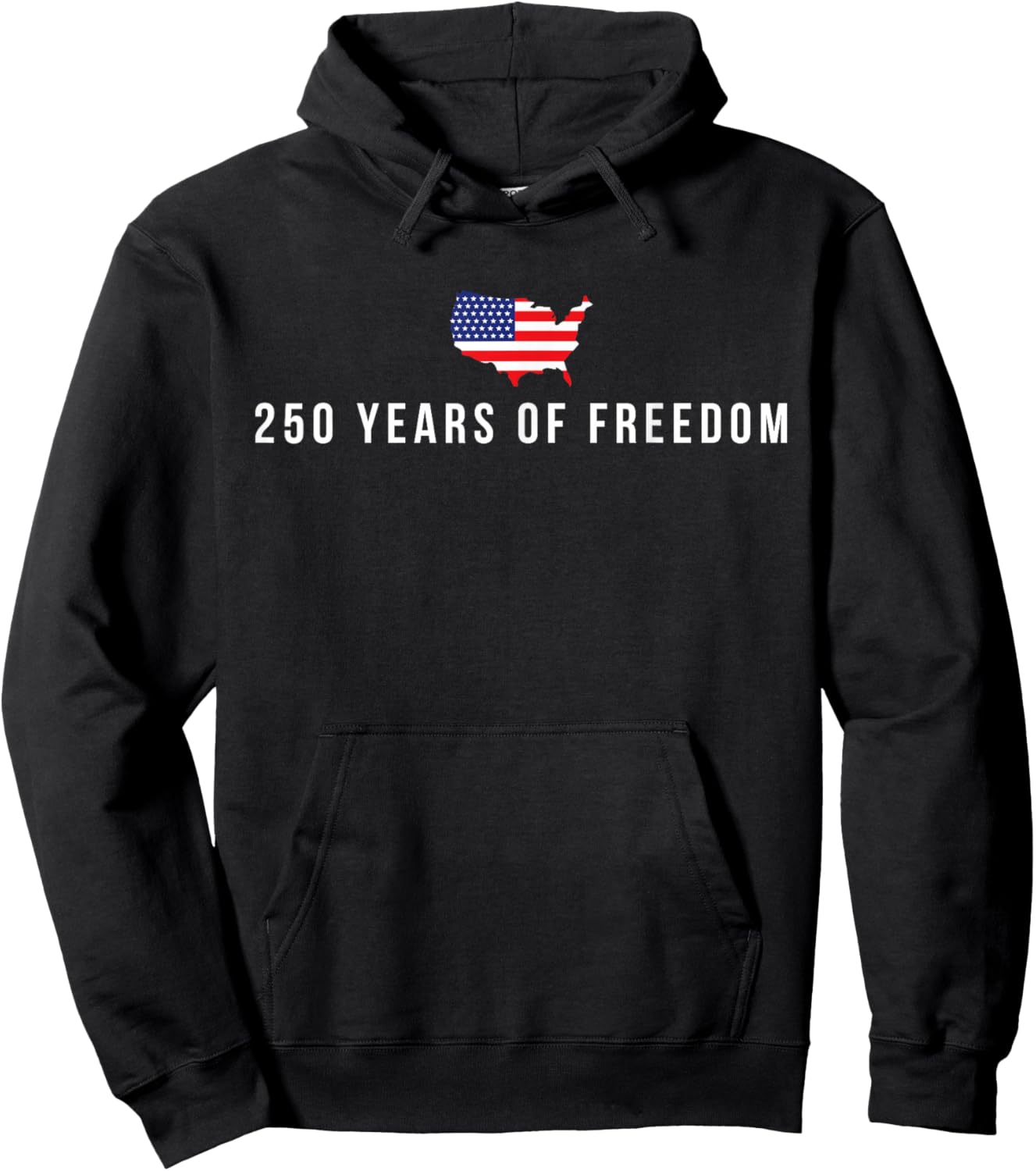 250 Years of Freedom 250th Anniversary USA Flag 4th of July Hoodie - Hoodie | Black
