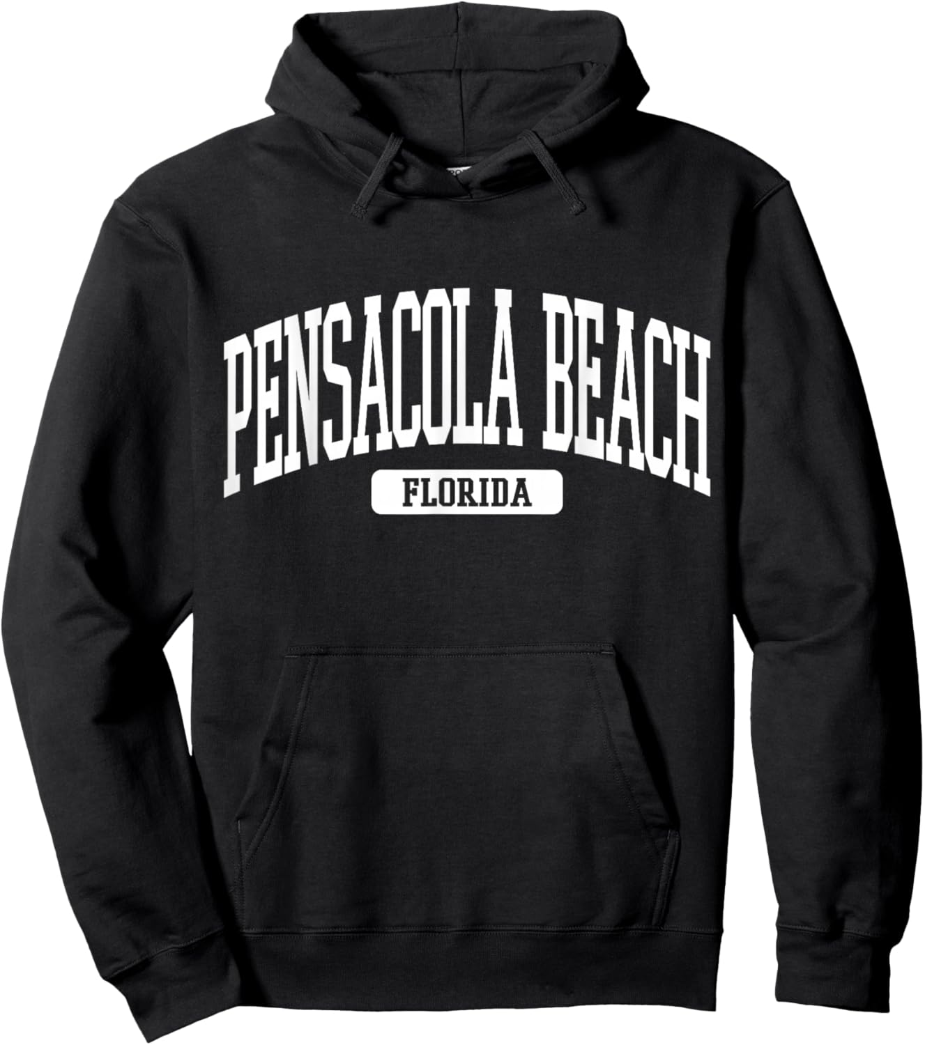 Pensacola Beach Florida Souvenir Beach, Retro, Minimalist Hoodie - Hoodie | Black
