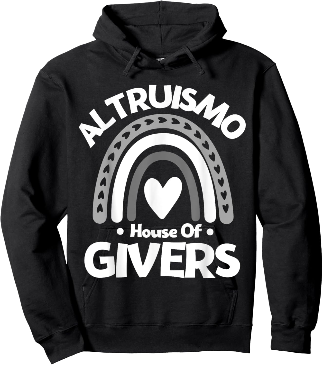 Altruismo House of Givers, Vintage Rainbow Spirit Hoodie - Hoodie | Black