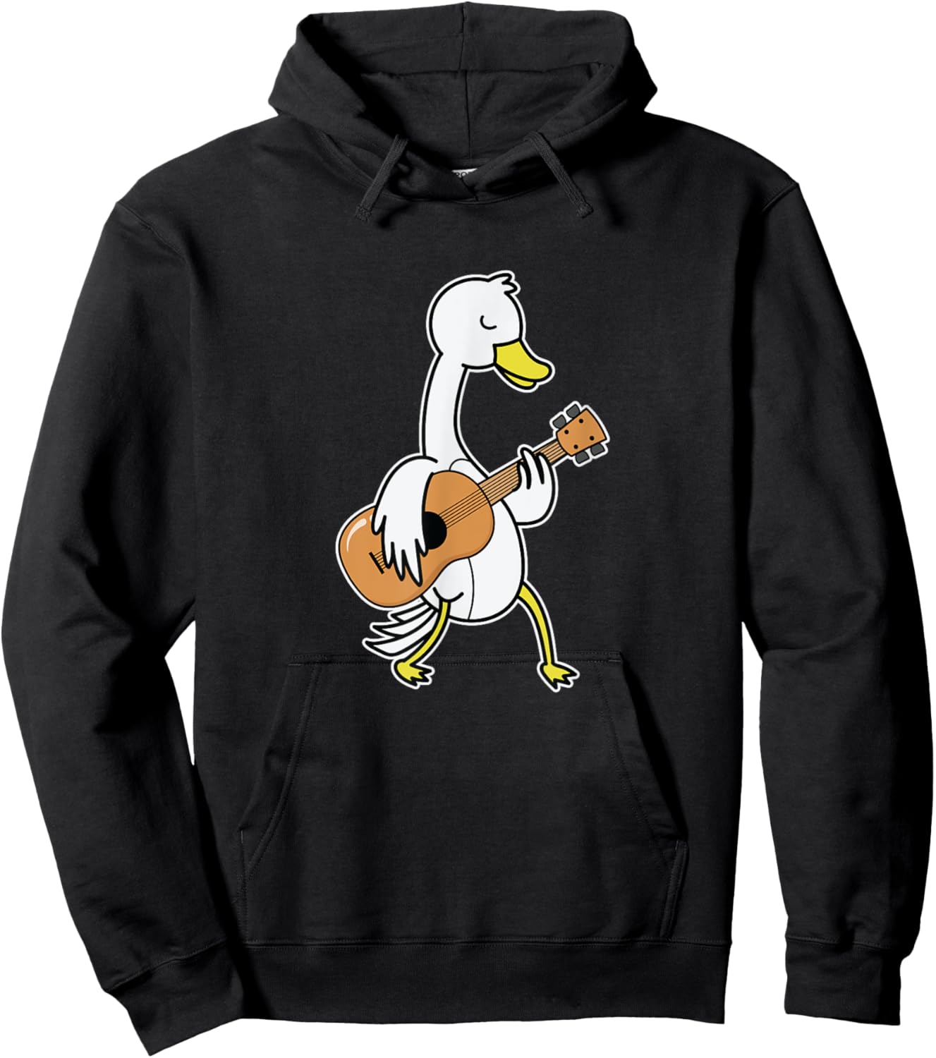Goose playing Guitar Hoodie - Hoodie | Black