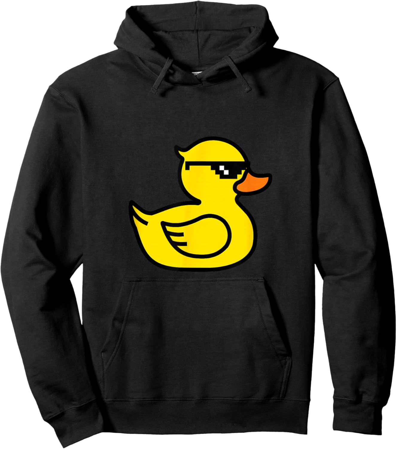 Coole gelbe Gummi-Ente kindliche Illustration Grafikdesign Hoodie - Hoodie | Black