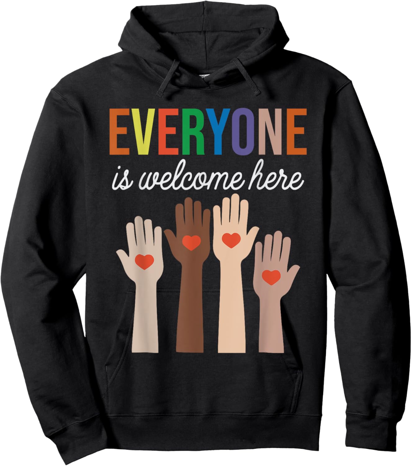 Everyone Is Welcome Here Idaho Teacher Hoodie - Hoodie | Black