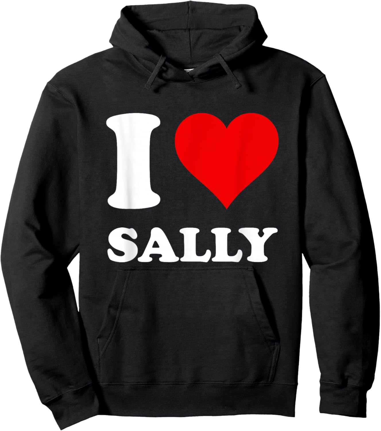 Red Heart I Love Sally Hoodie - Hoodie | Black