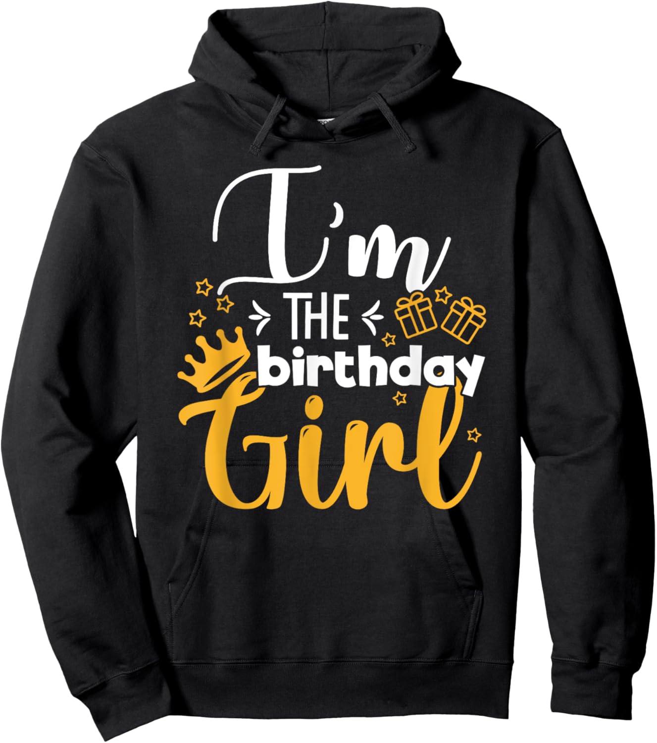 I'm Of The Birthday Girl Funny Party Crew Group Friends Hoodie - Hoodie | Black