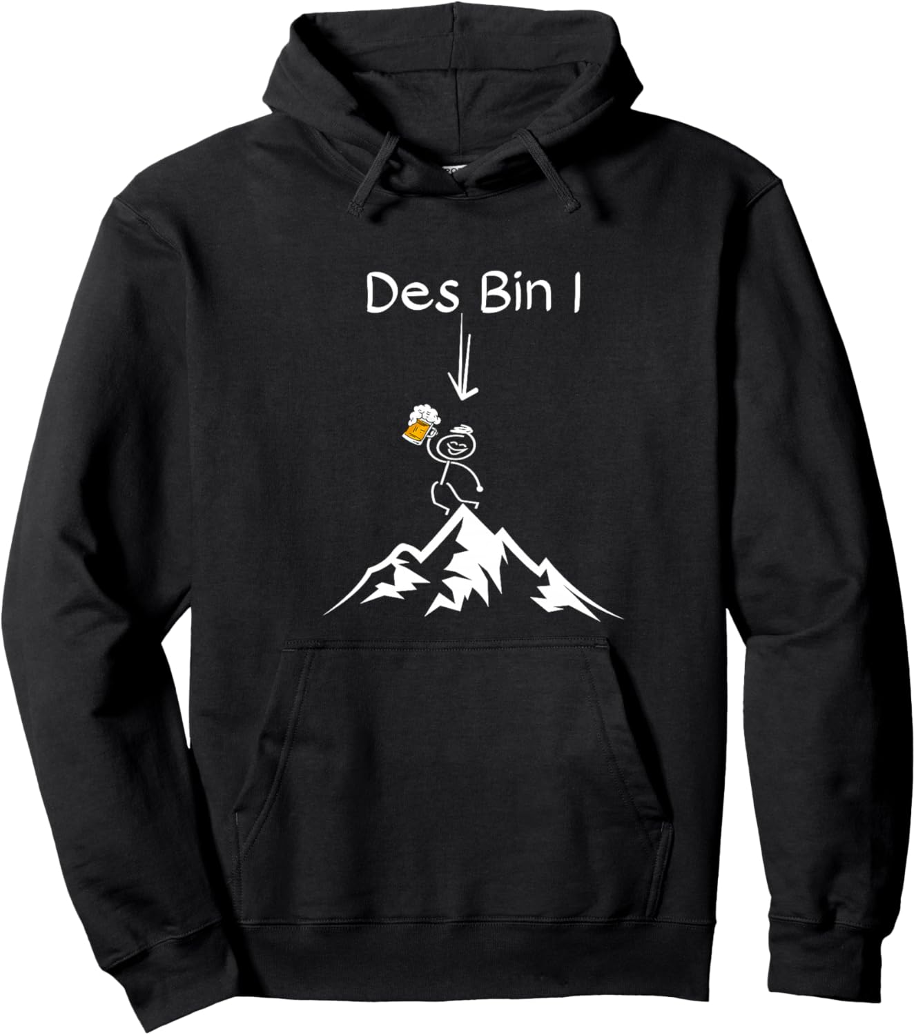 Lustiges Wandern Bier des Bin I Berge Alpen Outdoor Premium Hoodie - Hoodie | Black