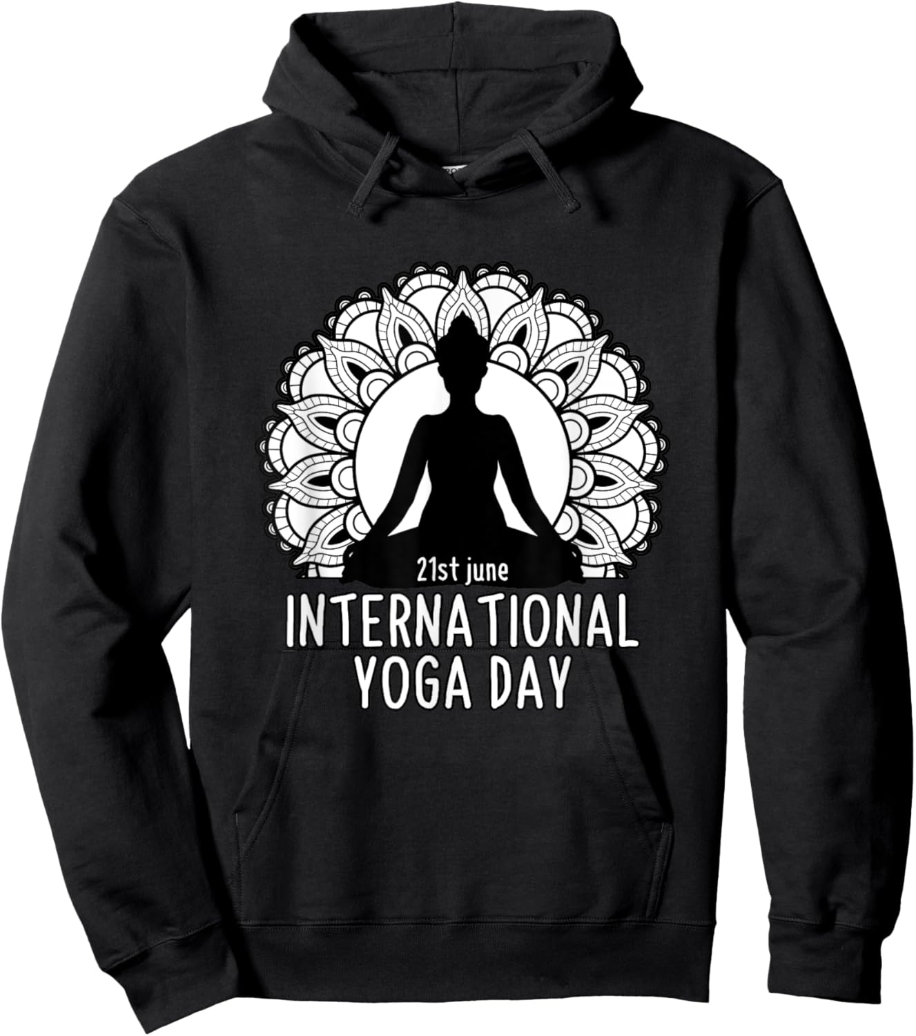 International Yoga Day Healthy Lifestyle Hoodie - Hoodie | Black