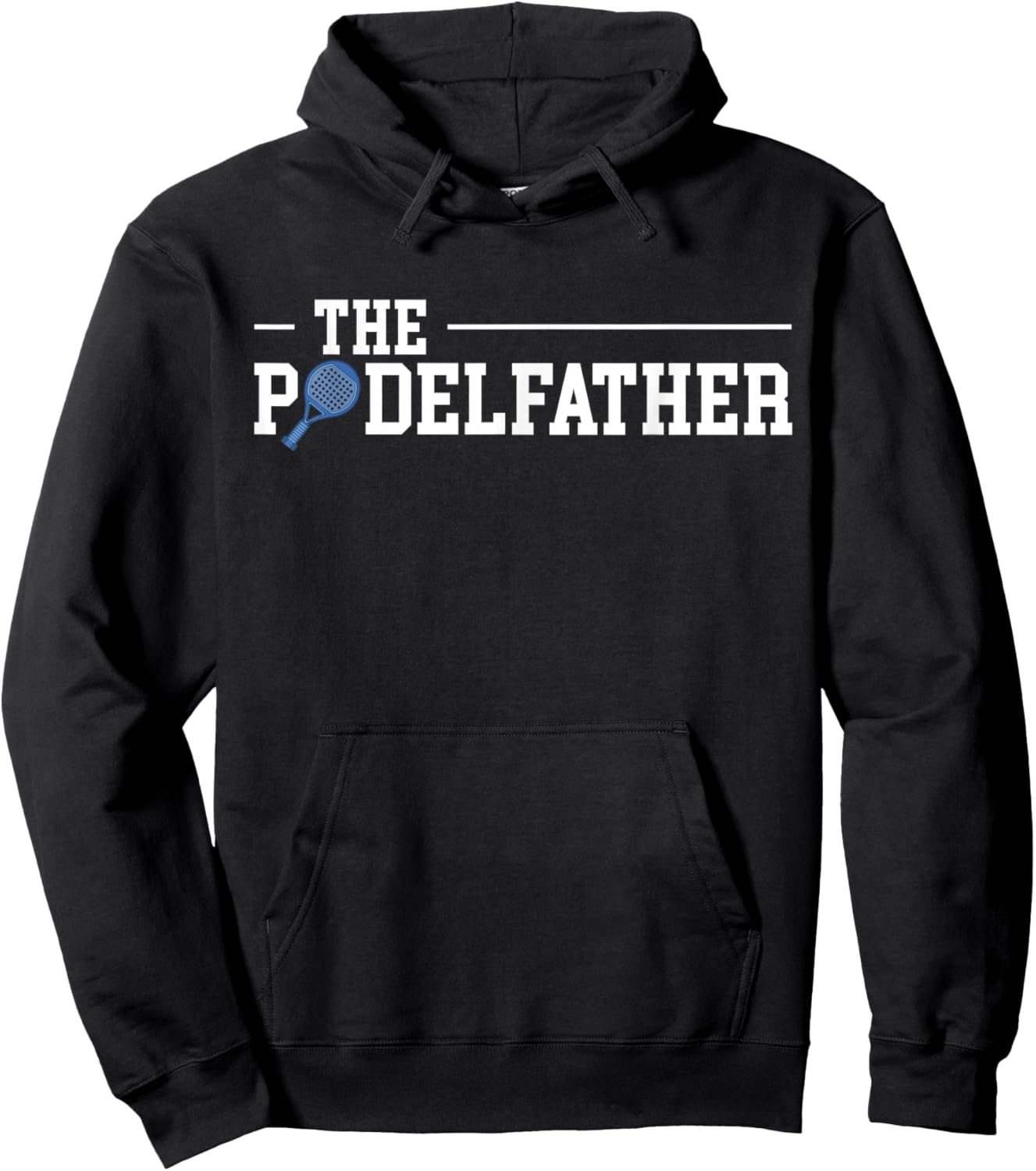 The PadelFather Dad Fathers Day Racquet Paddle Hoodie - Hoodie | Black