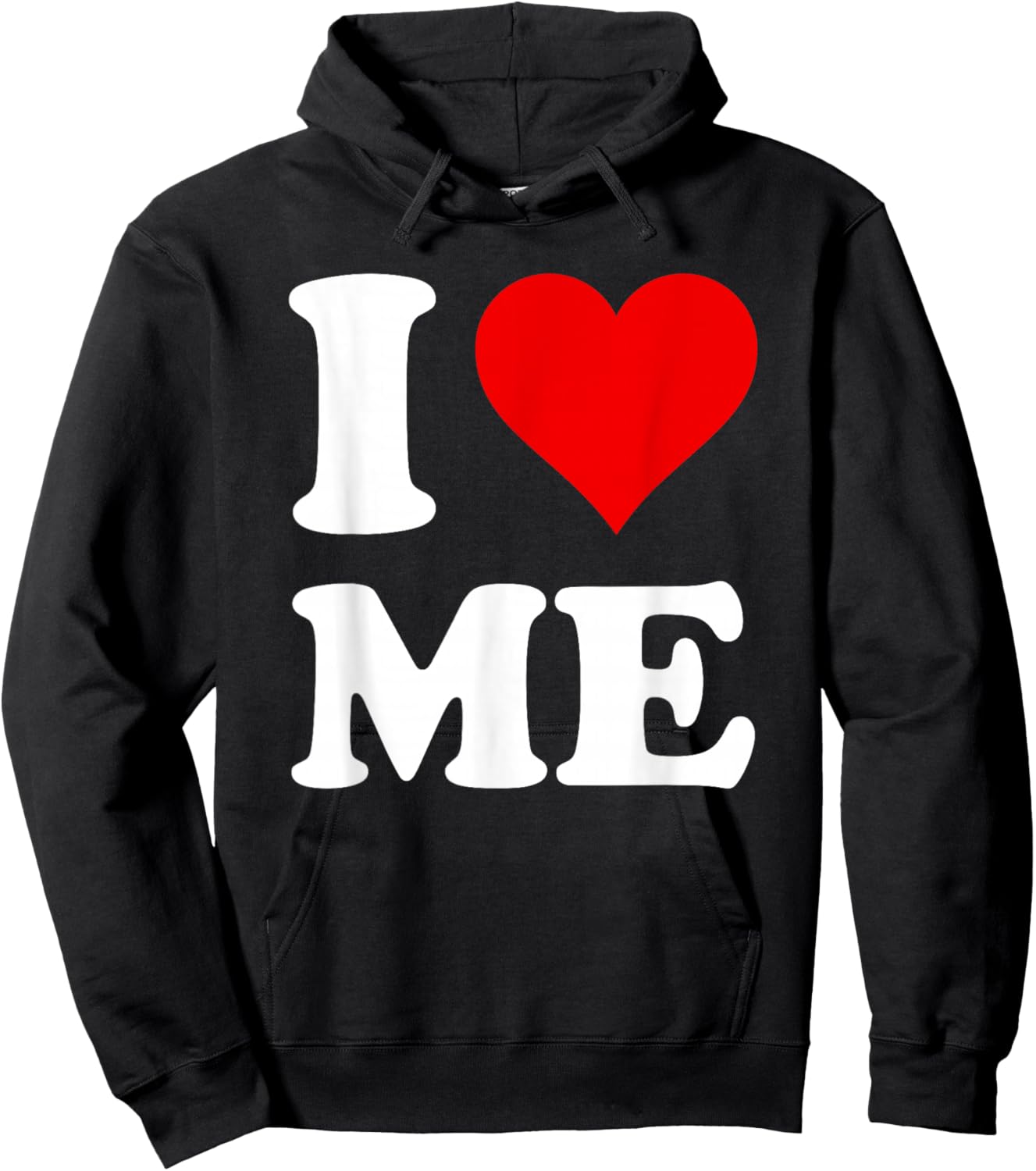 Red Heart I Love Me Hoodie - Hoodie | Black