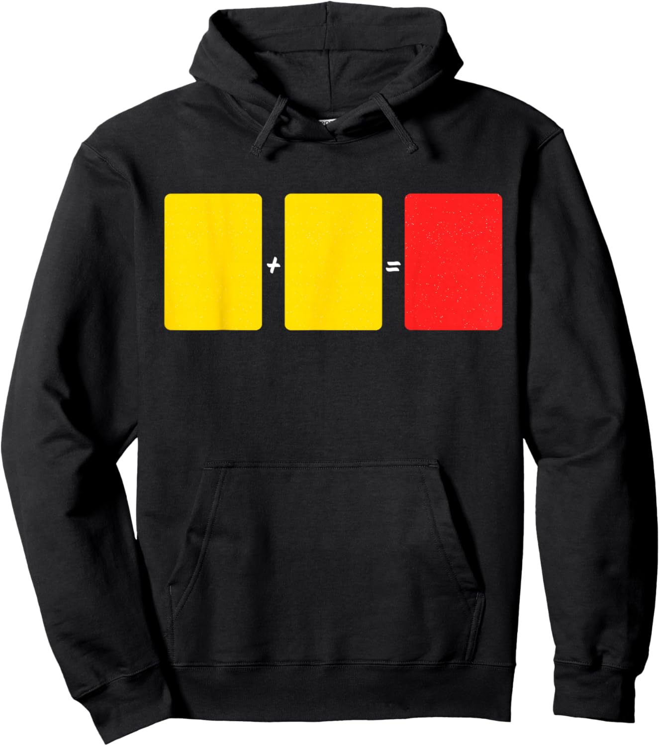 Soccer Yellow Red Card Referee Funny Sports Lovers Hoodie - Hoodie | Black