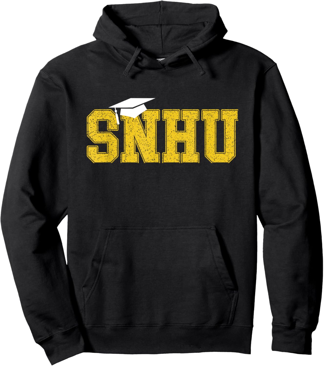 SNHU College Graduation With Hat Vintage Hoodie - Hoodie | Black