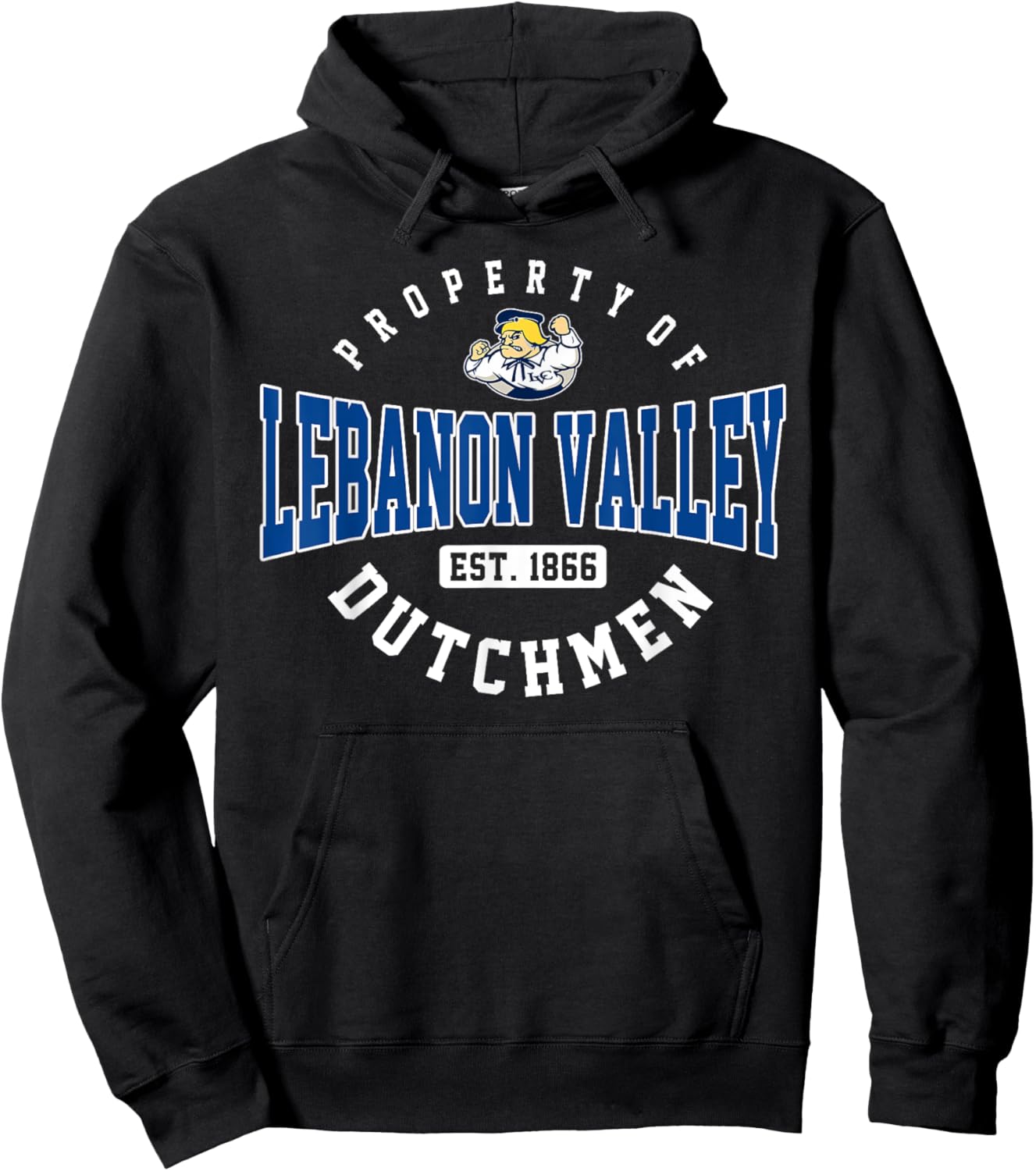 Property of Lebanon Valley College Athletics Arch Vintage Hoodie - Hoodie | Black