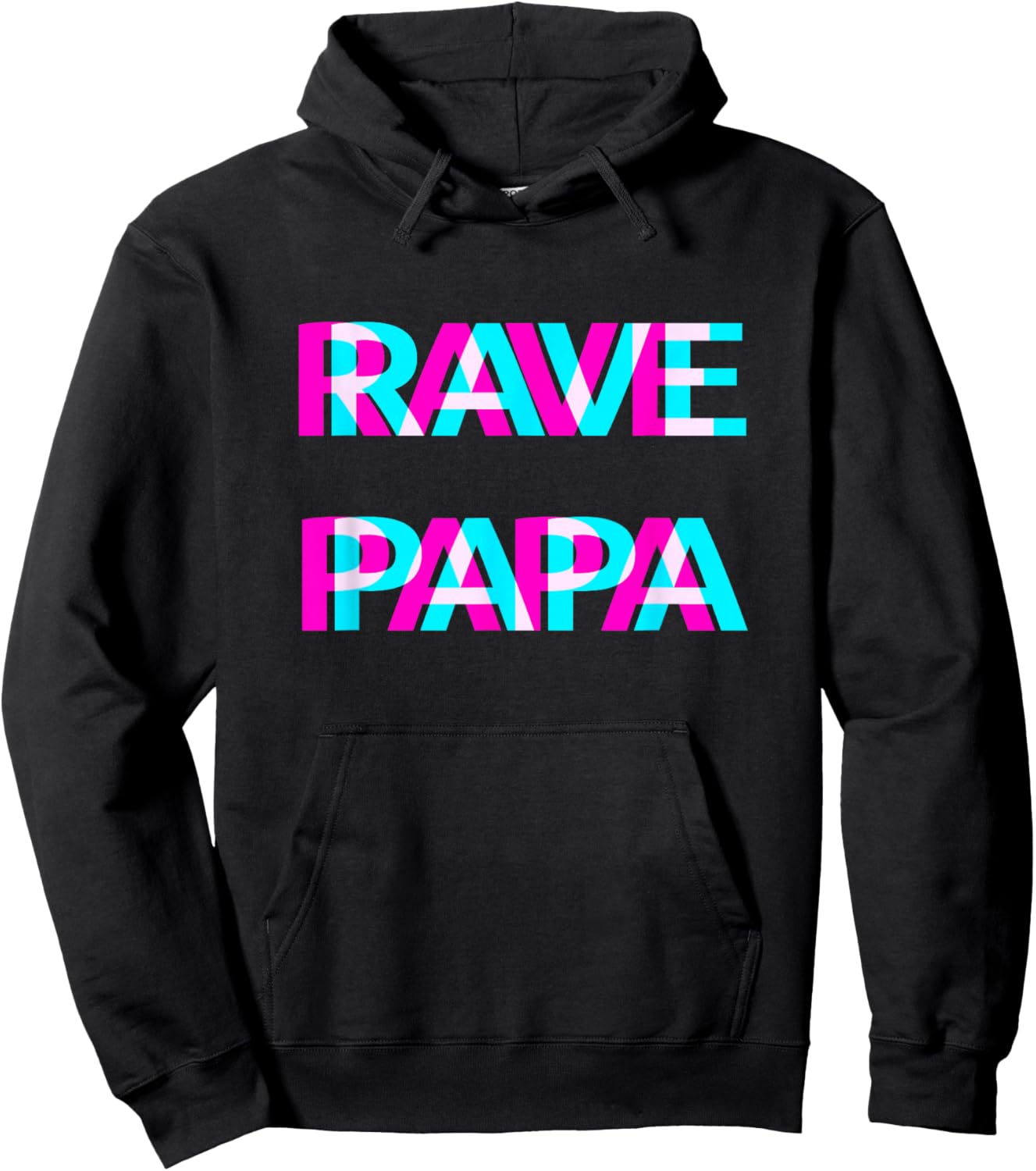 Rave Papa EDM Music Festival Techno Dad Father Daddy Rave Hoodie - Hoodie | Black