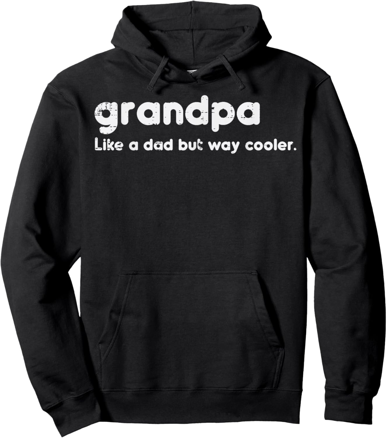 Grandpa Like Dad But Way Cooler Fathers Day Grandfather Men Hoodie - Hoodie | Black