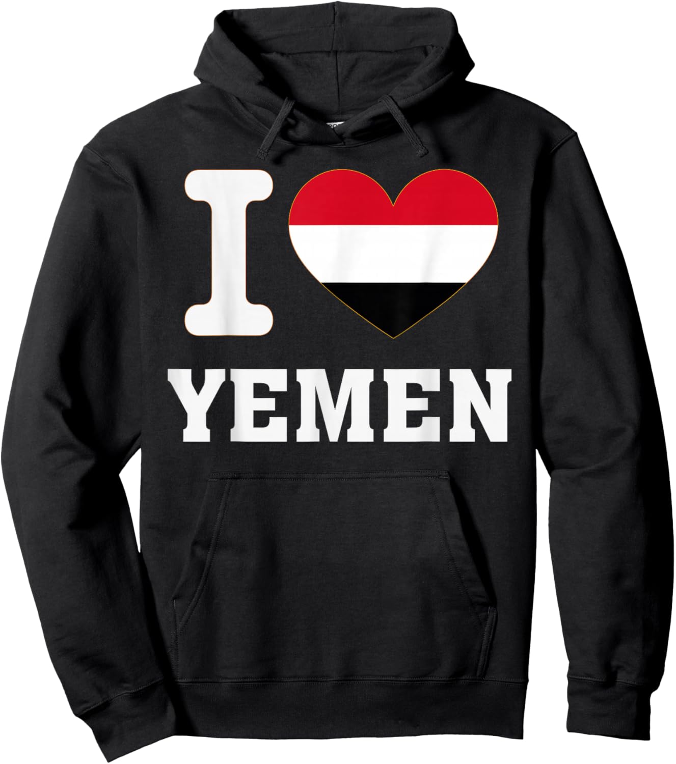 I Love Yemen Heart Souvenir Lovers Pride Travel Hoodie - Hoodie | Black