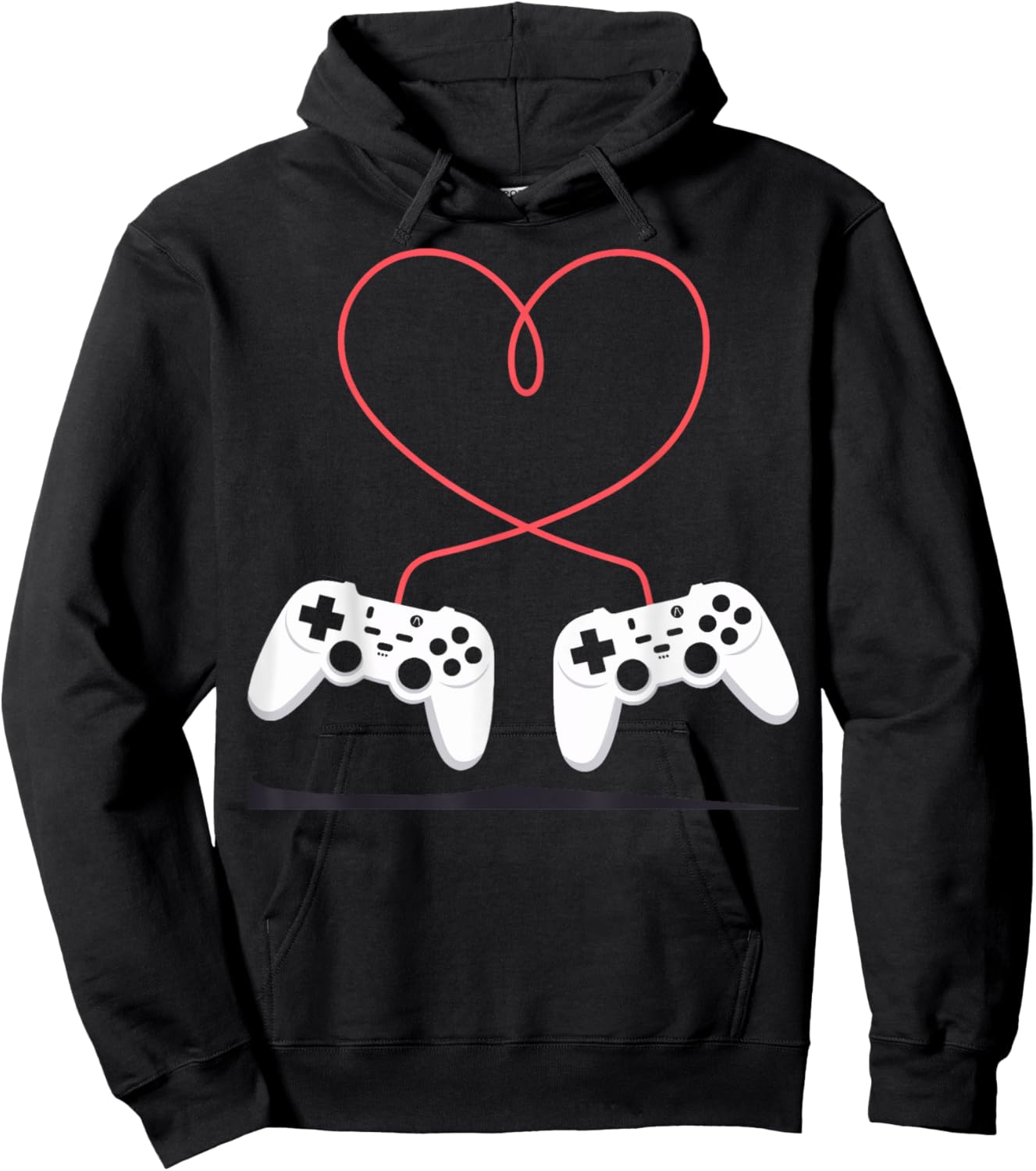 Gaming Heart Valentines Day and Kids Hoodie - Hoodie | Black