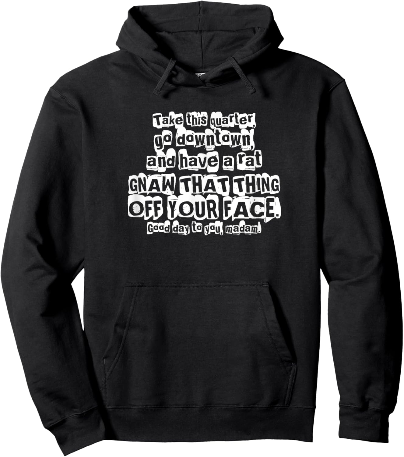 KDK12 Studios, Inc -Adults Black Modern Classic Movie Quote - Here Is A Quarter - Uncle Buck Hoodie - Hoodie | Black