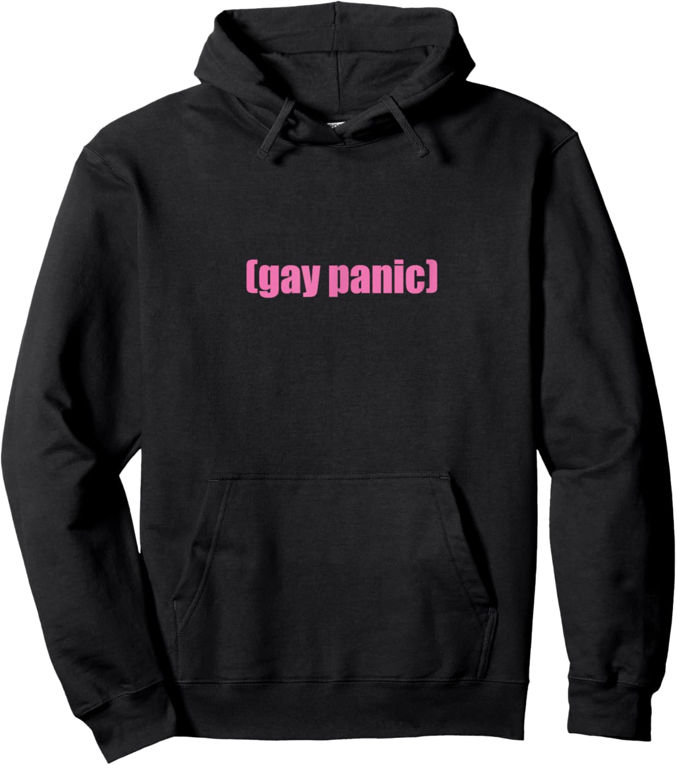 Gay Panic Funny Pride Rainbow Queer CSD LGBTQ Hoodie - Hoodie | Black