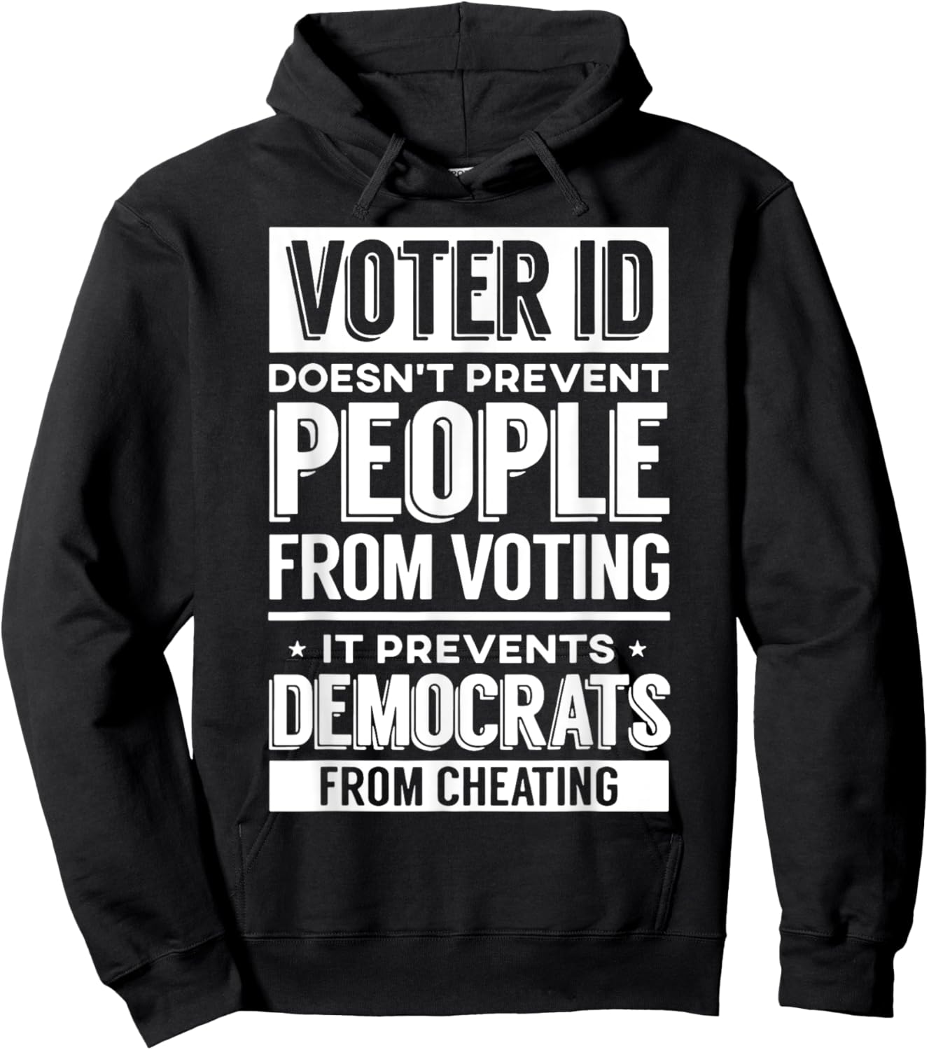 Voter Id Doesn't Prevent People From Voting It Prevents Hoodie - Hoodie | Black