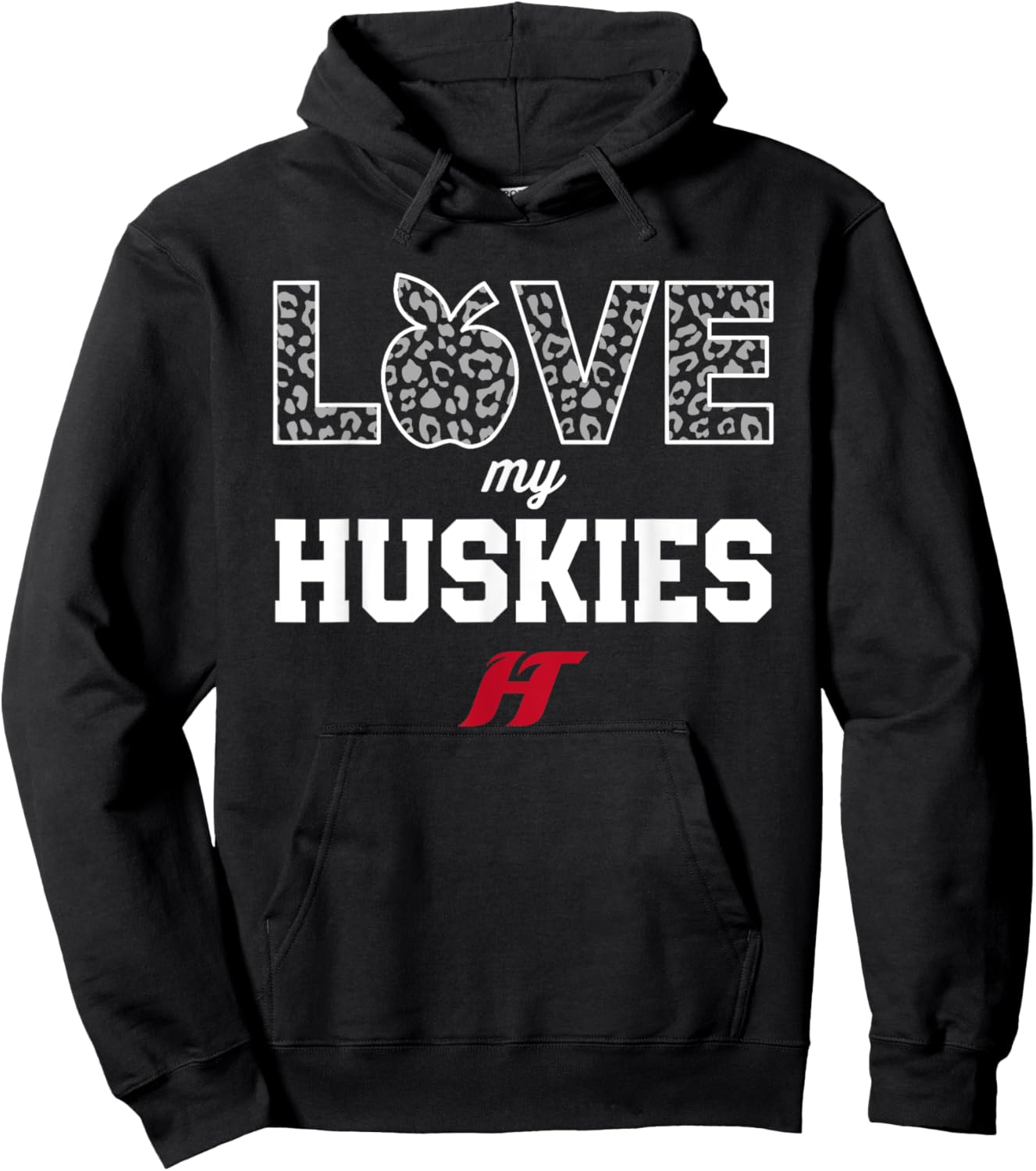 Hewitt-Trussville Huskies Logo Love My Team HS Hoodie - Hoodie | Black