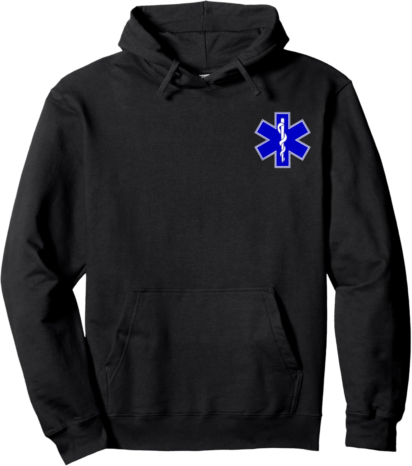 Star of Life Rod of Asclepius Emt Ems Paramedic Medic Hoodie - Hoodie | Black