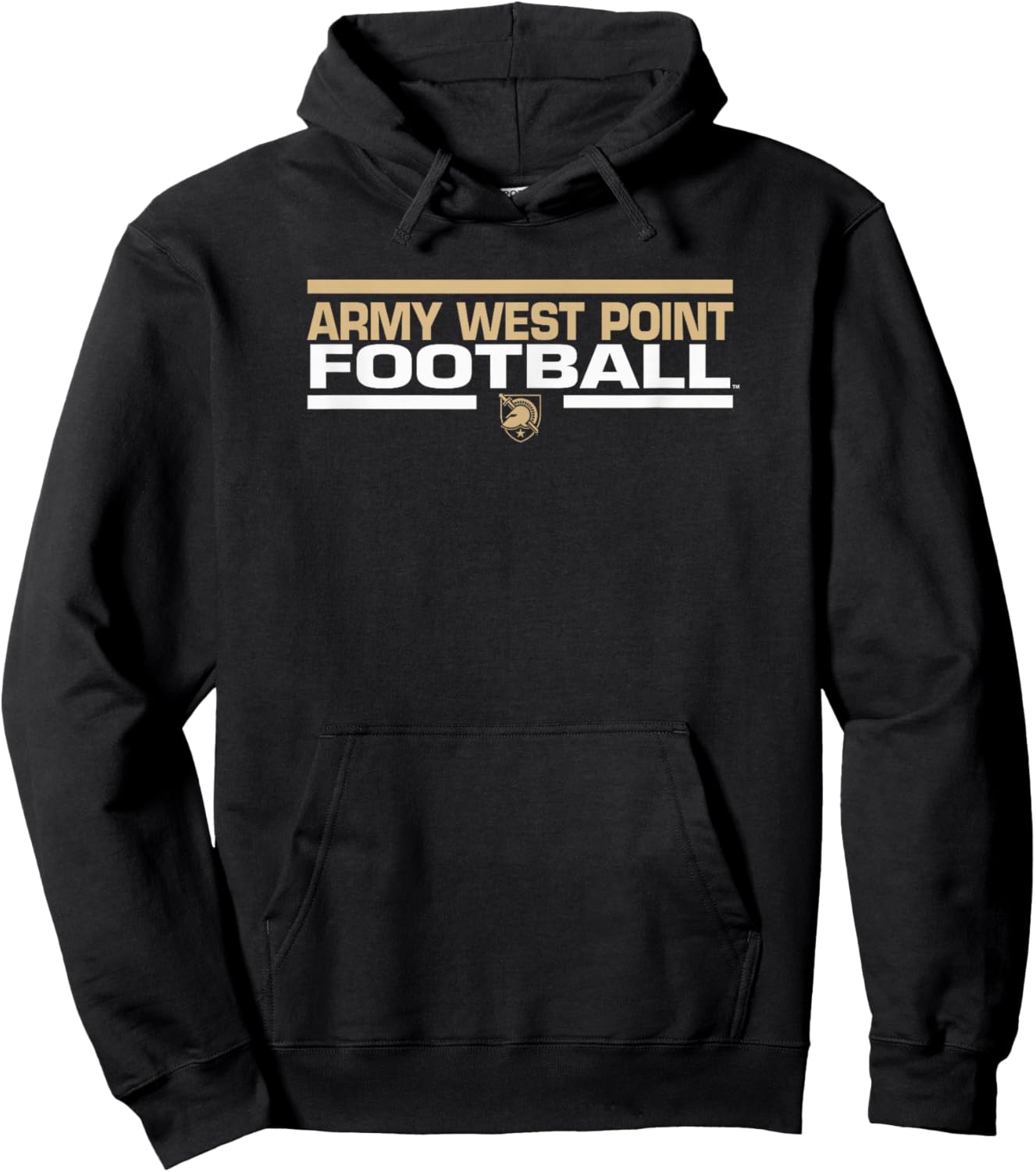 Army Black Knights Football Tackle Black Officially Licensed Hoodie - Hoodie | Black