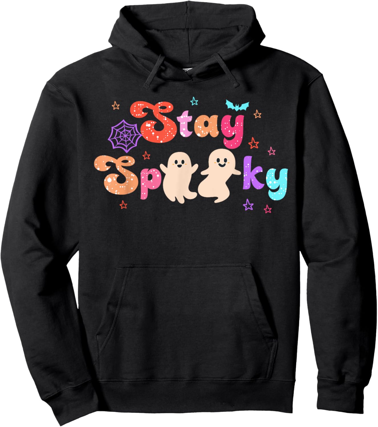 Spooky Season Cute Ghost Funny Halloween Hoodie - Hoodie | Black