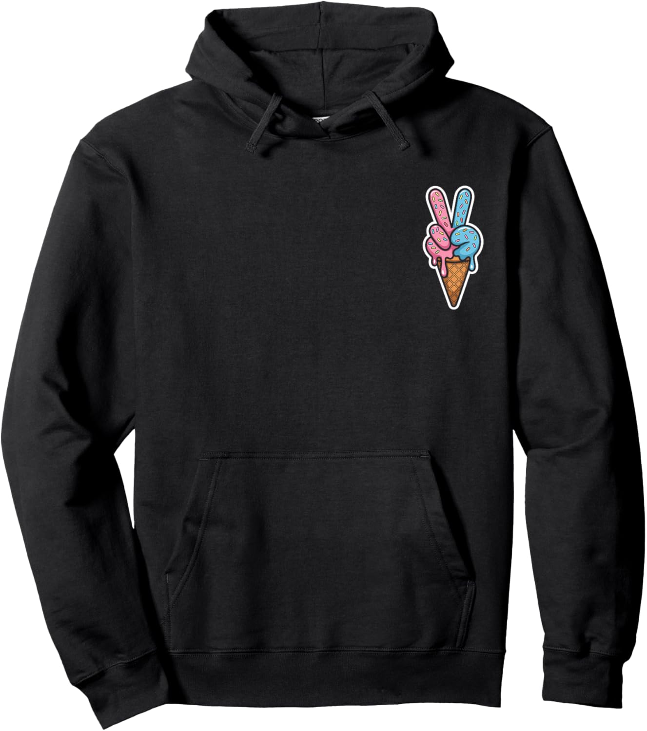 Cool Meme Six Seven 67 Ice Cream Sport Drip Hoodie - Hoodie | Black