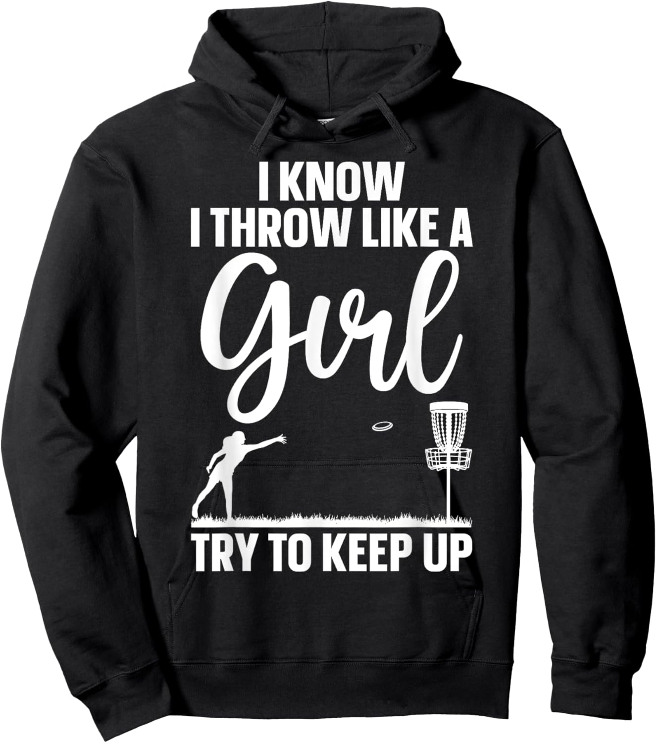 Funny Disc Golf Design For Girl Women Disc Golf Lover Hoodie - Hoodie | Black