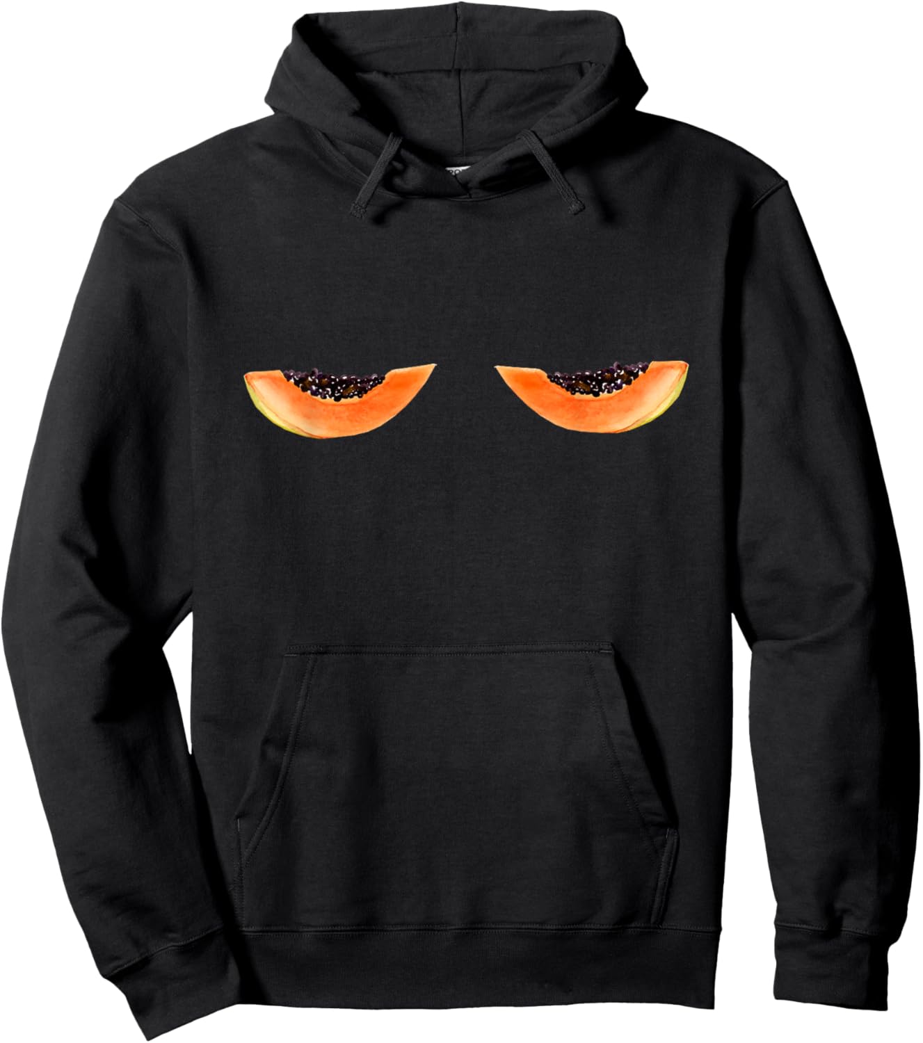 Funny papaya fruit graphic Y2K girl summer aesthetic Hoodie - Hoodie | Black