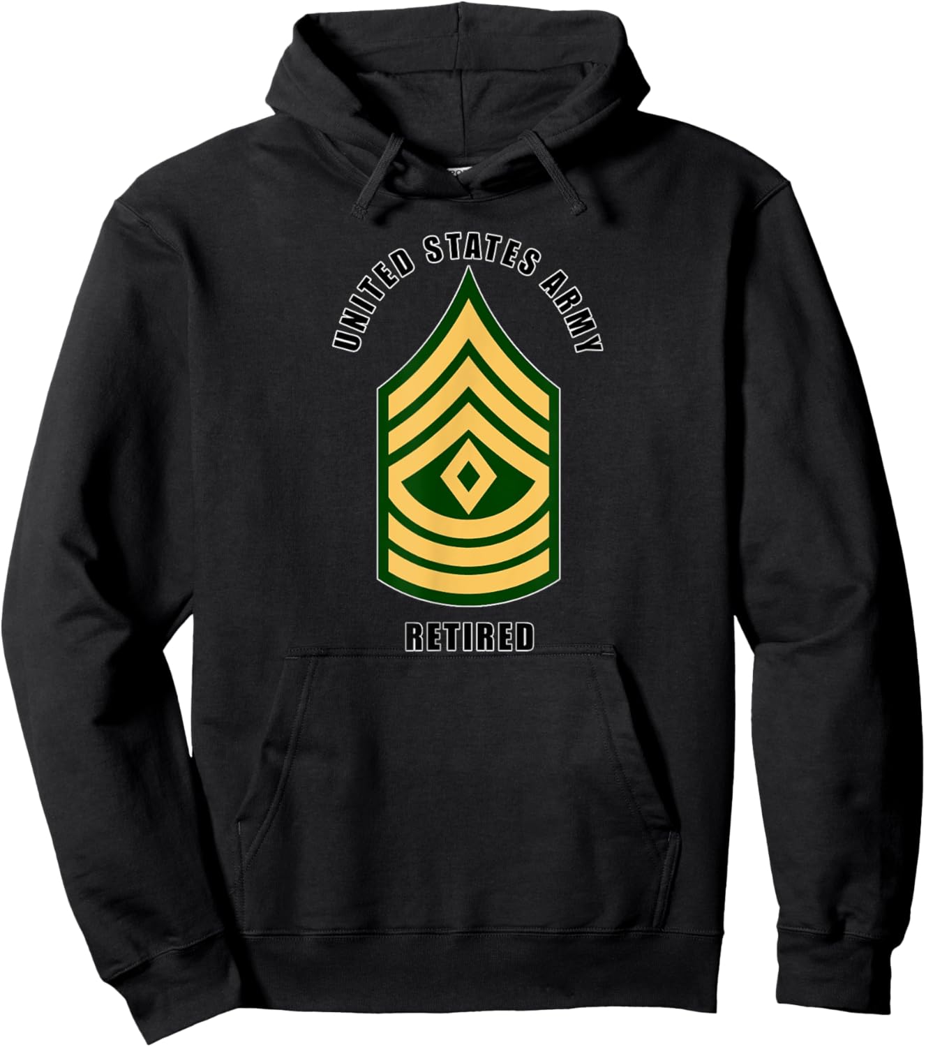 United States Army Retired First Sergeant Retirement Hoodie - Hoodie | Black