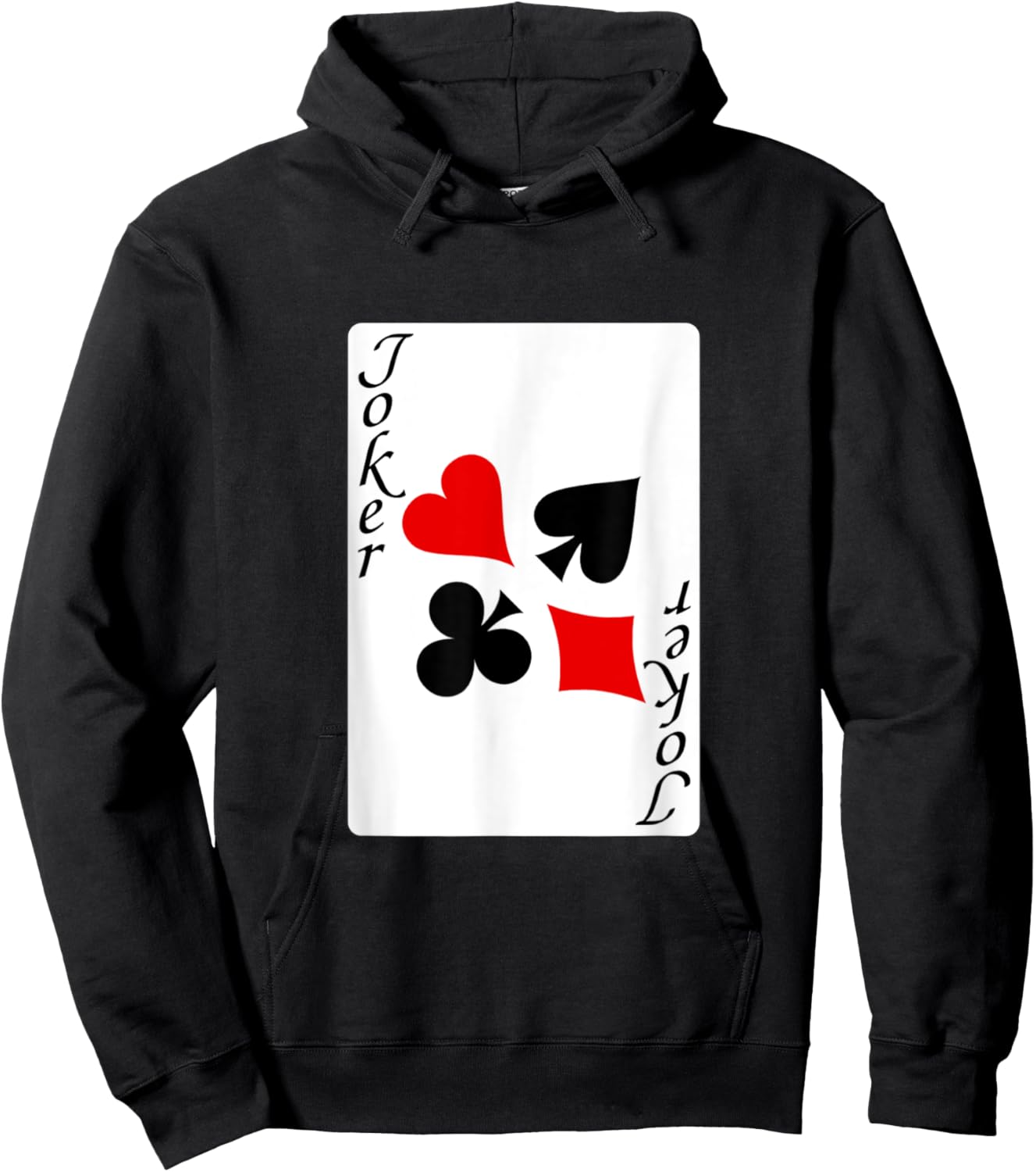 funny halloween shirt 2025 Joker Playing Card Costume fun Hoodie - Hoodie | Black