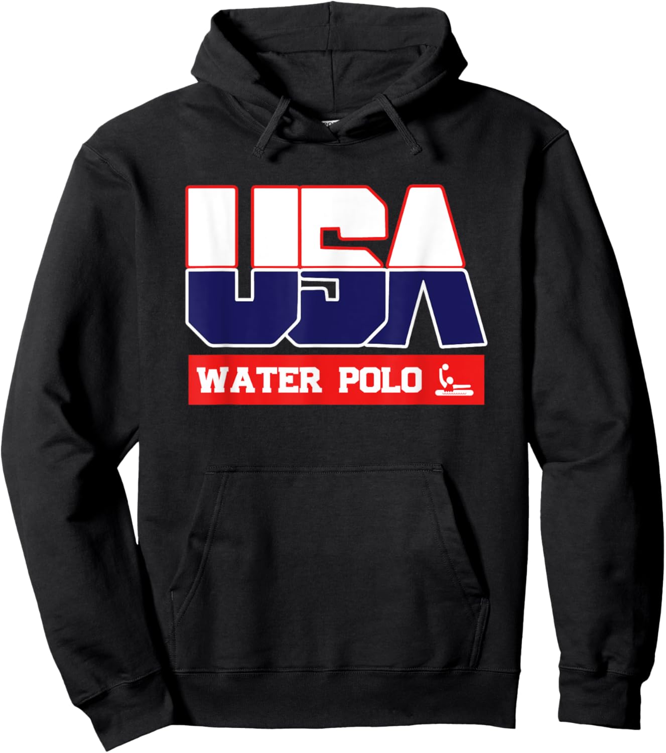 USA Team Water Polo - men & women American sports Hoodie - Hoodie | Black