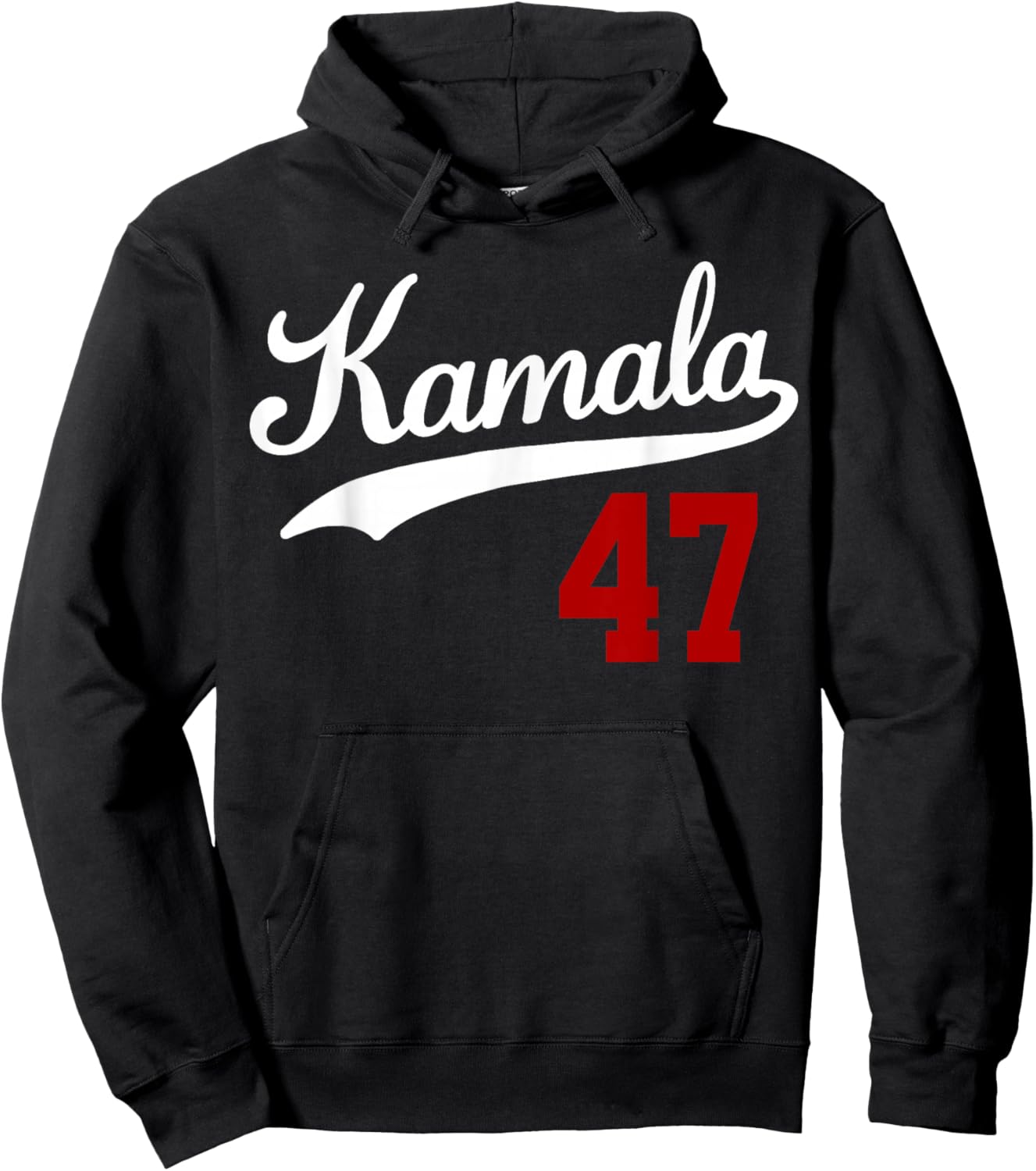 Vintage Madam President Harris 2024 KAMALA 47 Blue Jersey Hoodie - Hoodie | Black