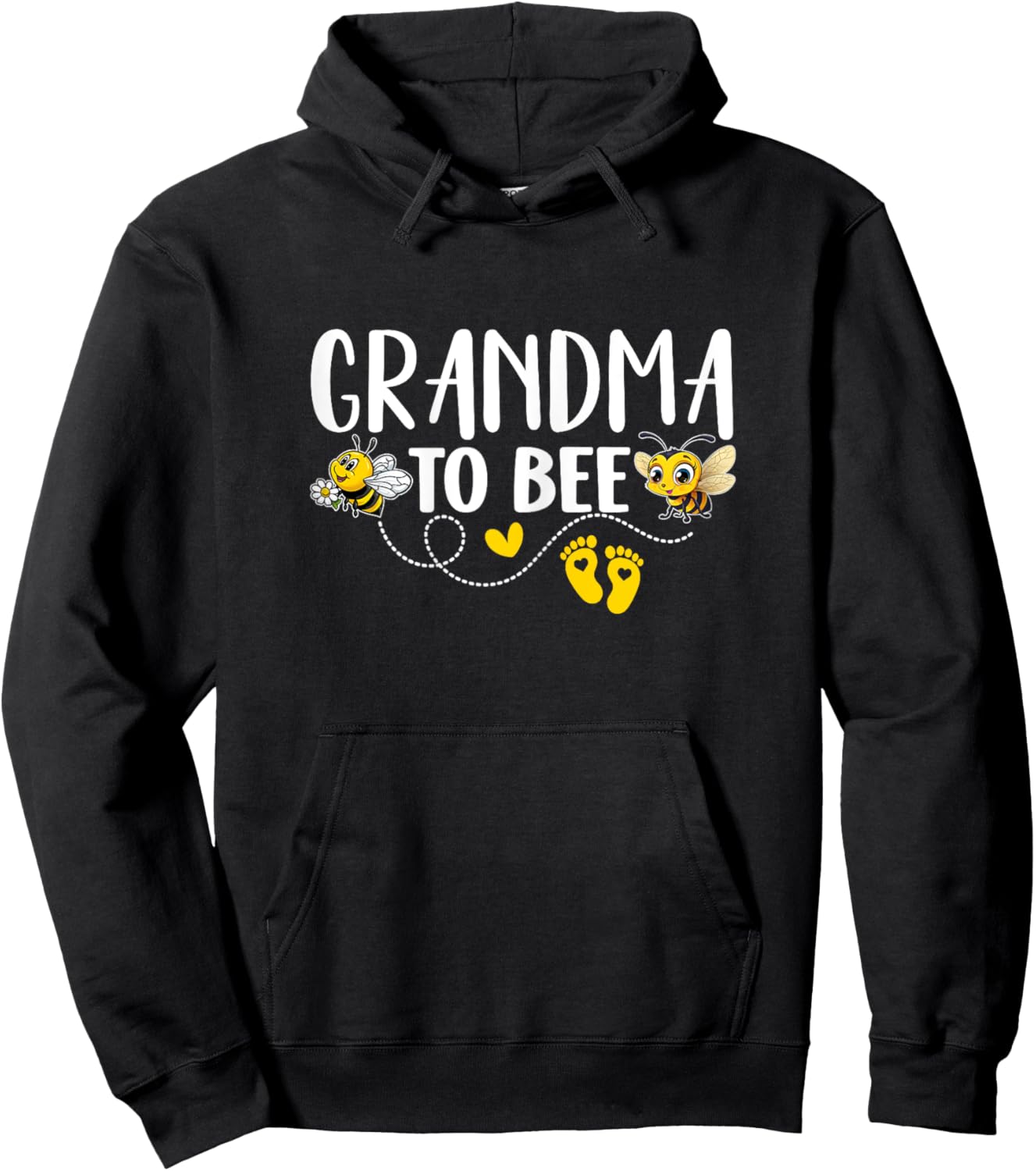 Grandma To Bee Gender Reveal Pregnancy Announcement Grandma Hoodie - Hoodie | Black