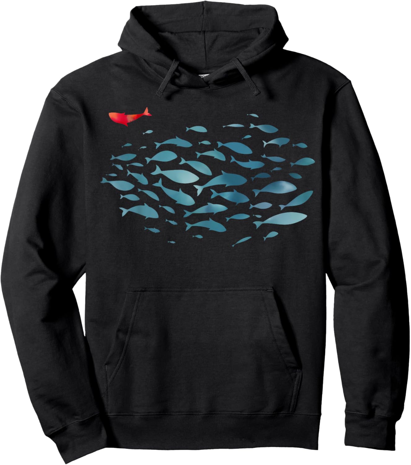 Fish Swim Against The Current Christian Bible Inspirational Hoodie - Hoodie | Black