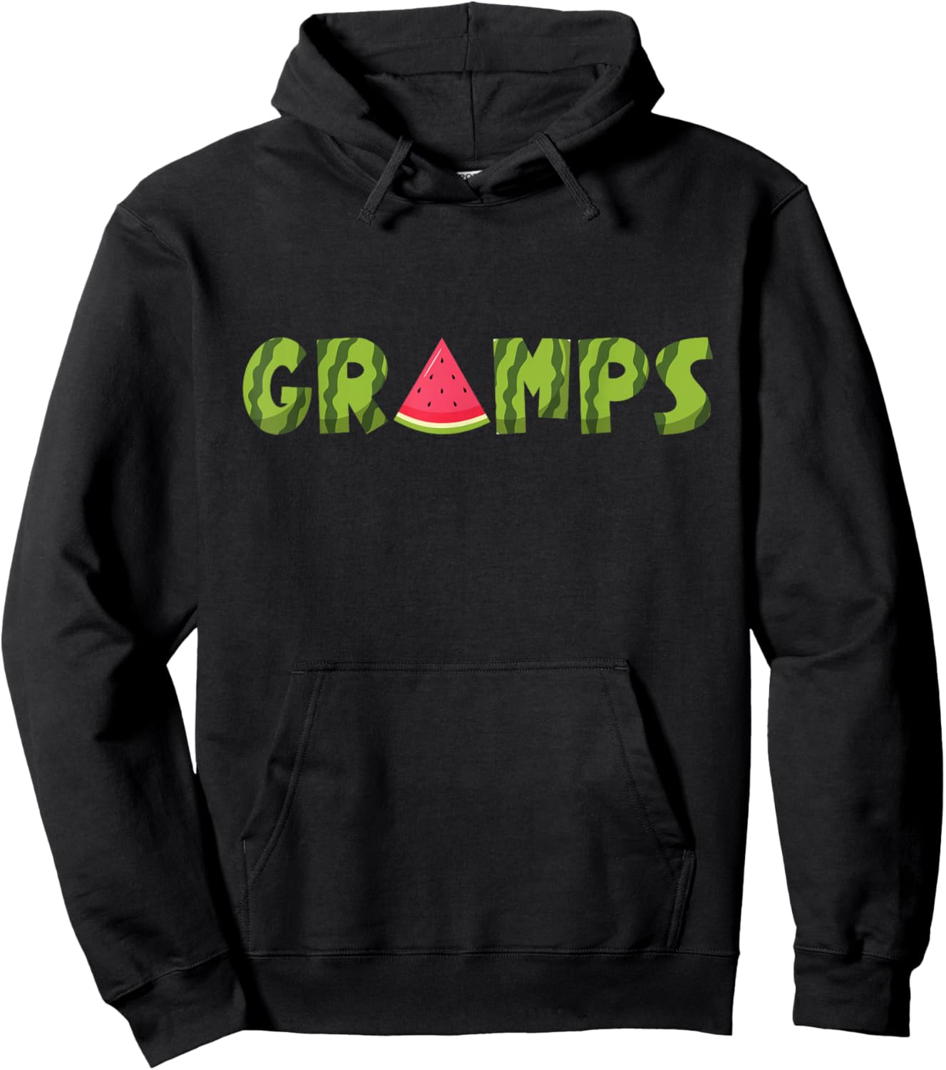 Gramps Watermelon Funny Summer Fruit Dad Cool Father's Day Hoodie - Hoodie | Black