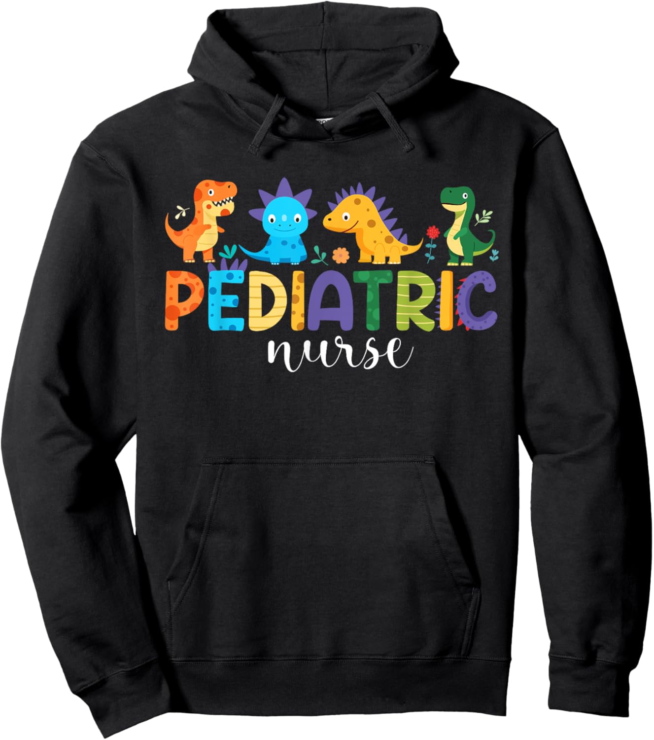 Pediatric Nurse PEDS Nursing Dinosaur Appreciation Pediatric Hoodie - Hoodie | Black