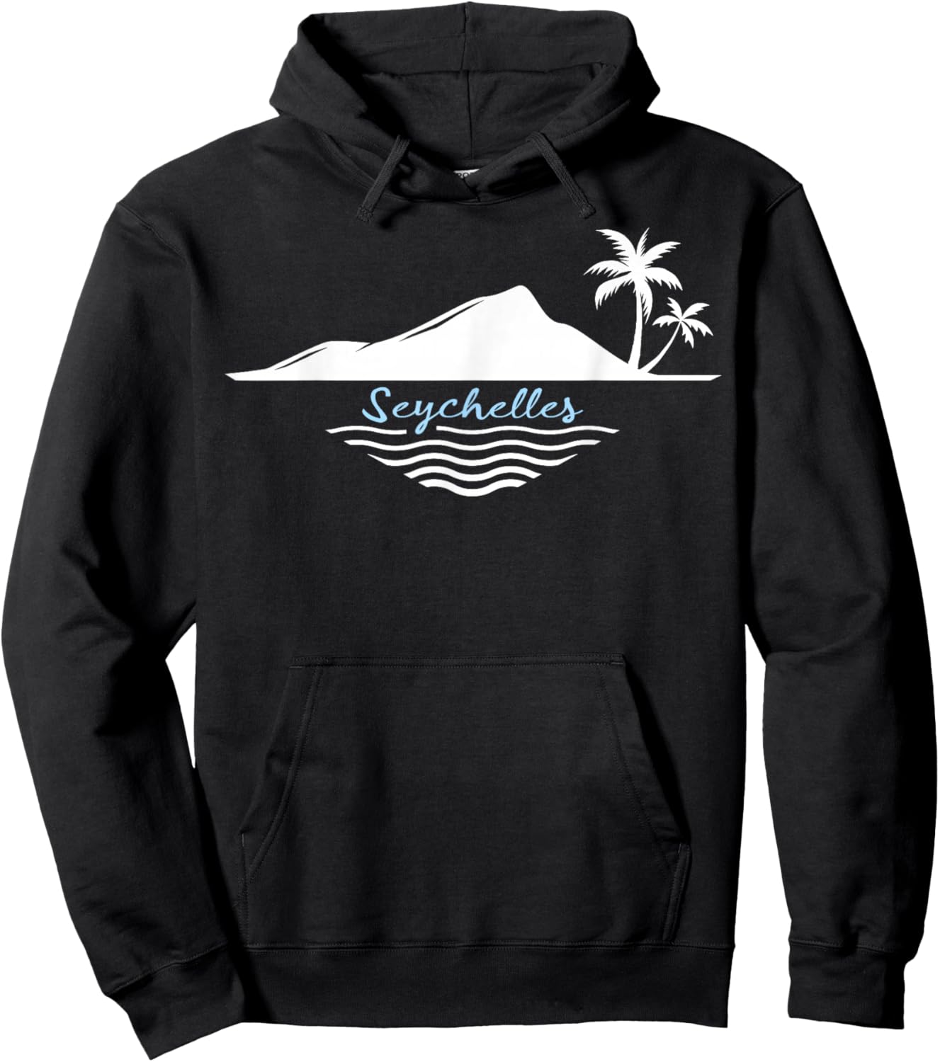 Seychelles Palmiers Île La Digue Souvenir Mahé Mer Praslin Hoodie - Hoodie | Black