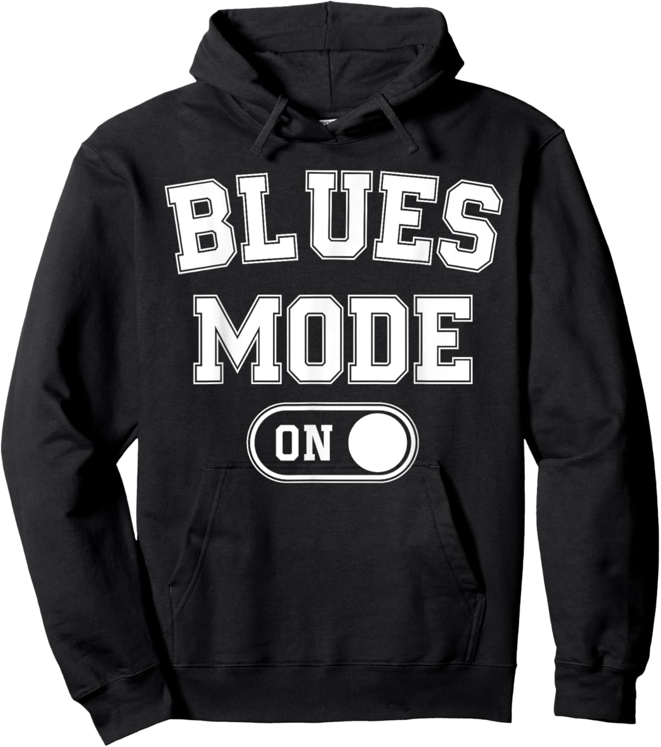 Blues Mode On Funny Blues Man Gift Musician Singer Guitarist Hoodie - Hoodie | Black