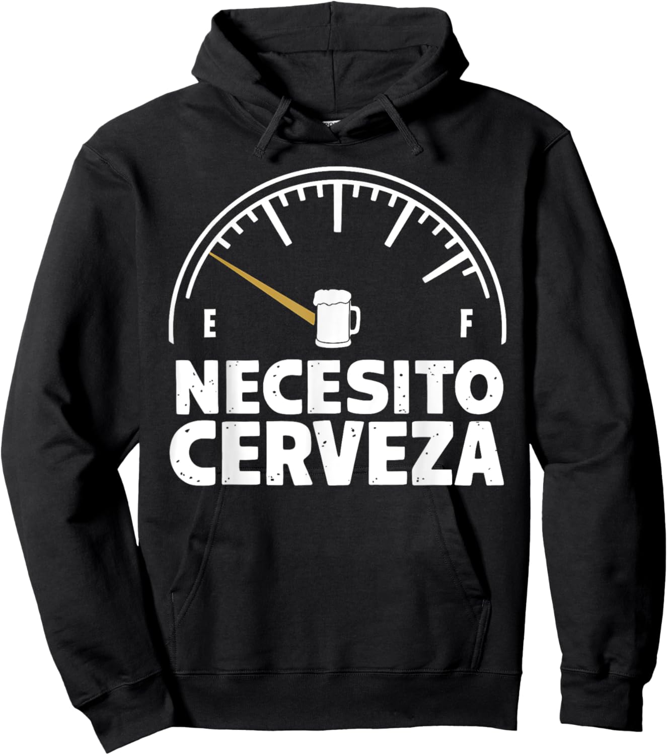 Funny Mexican I need Beer Necesito Cerveza in Spanish Hoodie - Hoodie | Black