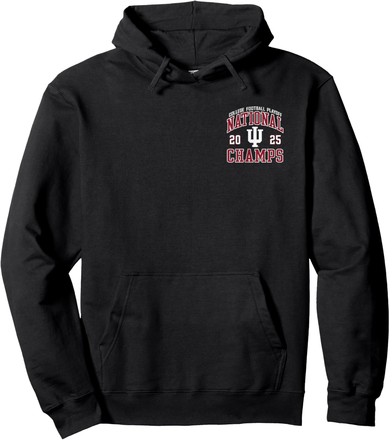 Indiana Hoosiers National Champs 2025 Football Front/Back Hoodie - Hoodie | Black