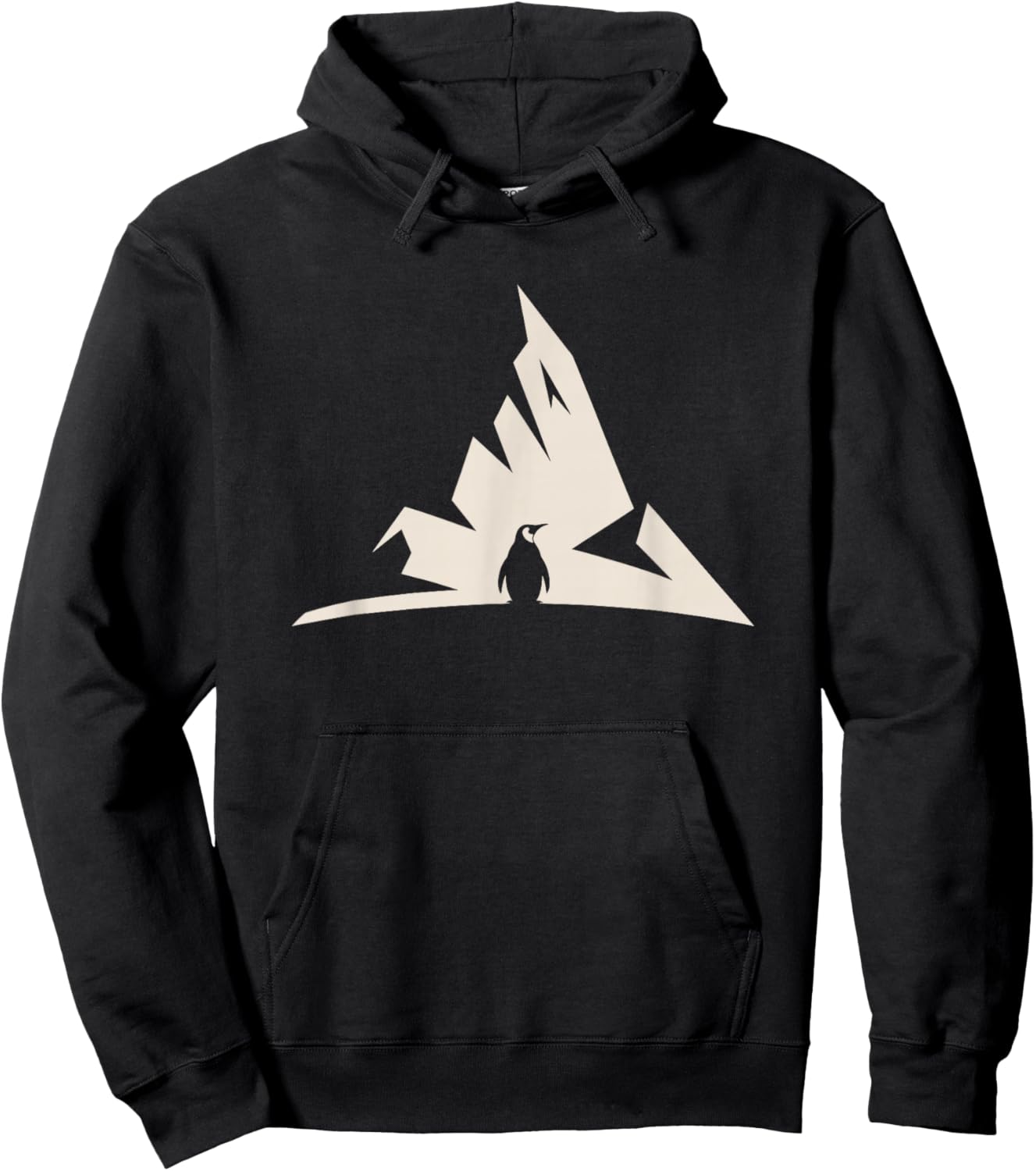 Nihilist Penguin Meme Mountain Ice Existential Hoodie - Hoodie | Black