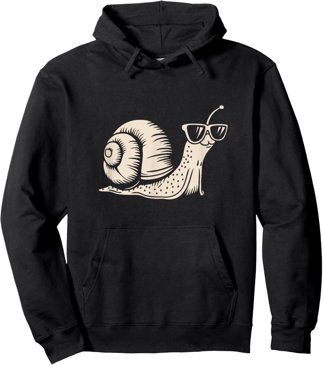 Funny snail with sunglasses in summer mode vintage style Hoodie - Hoodie | Black